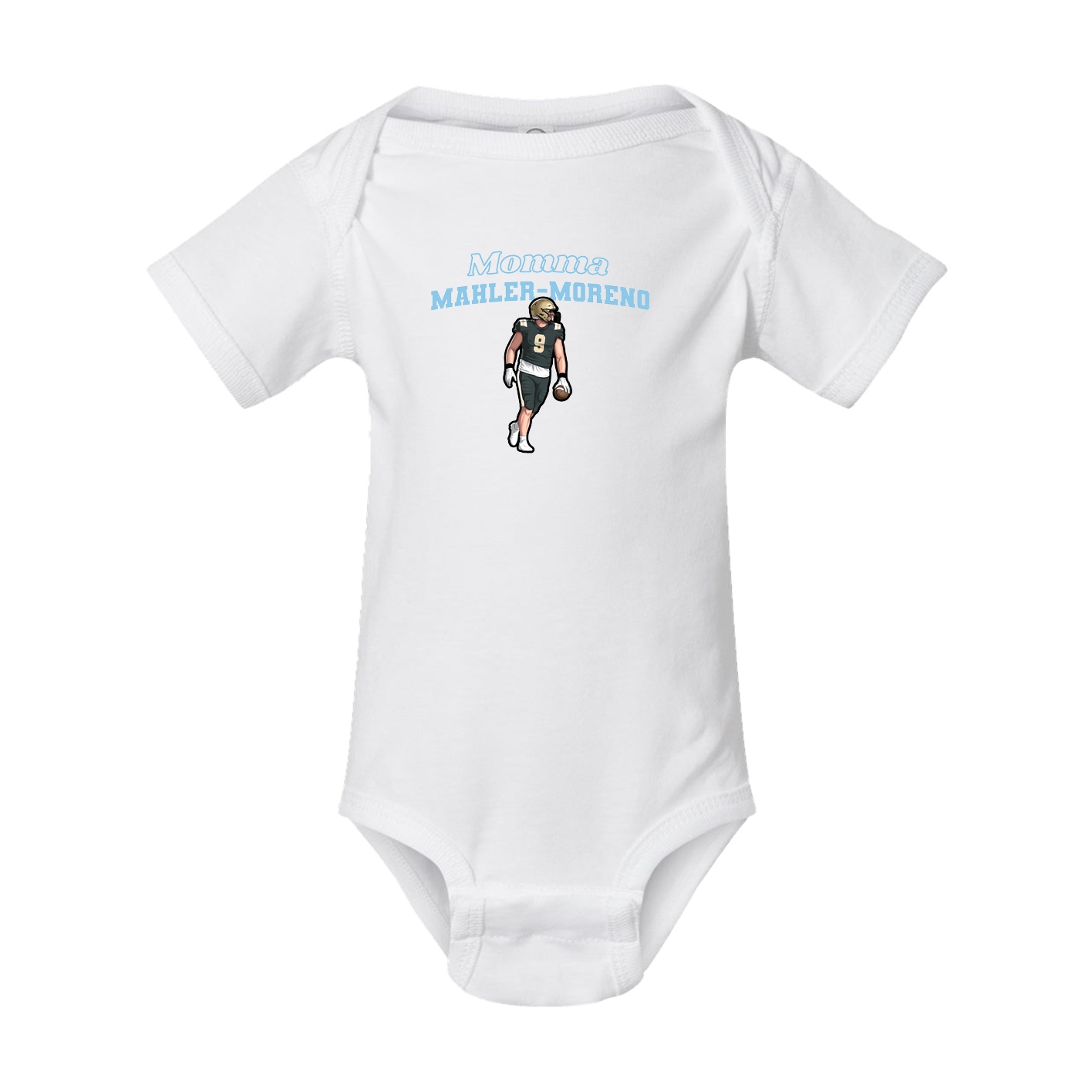 Baby Onesie — Mothers Day Block in White