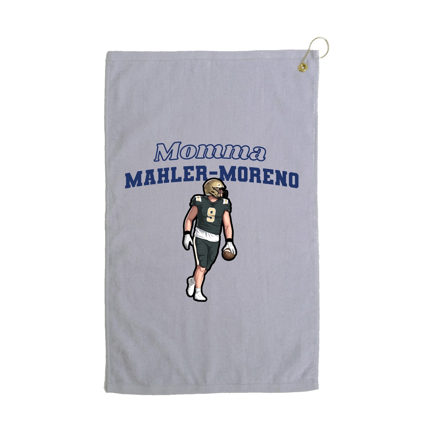 Golf Towel — Mothers Day Block in Grey