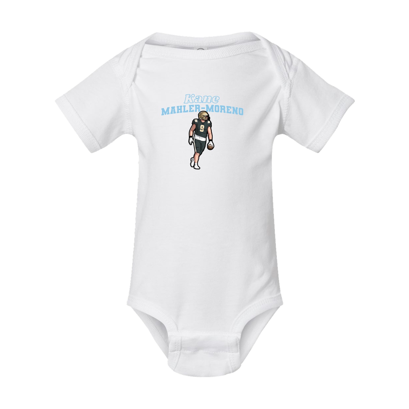Baby Onesie — Name Arch in White