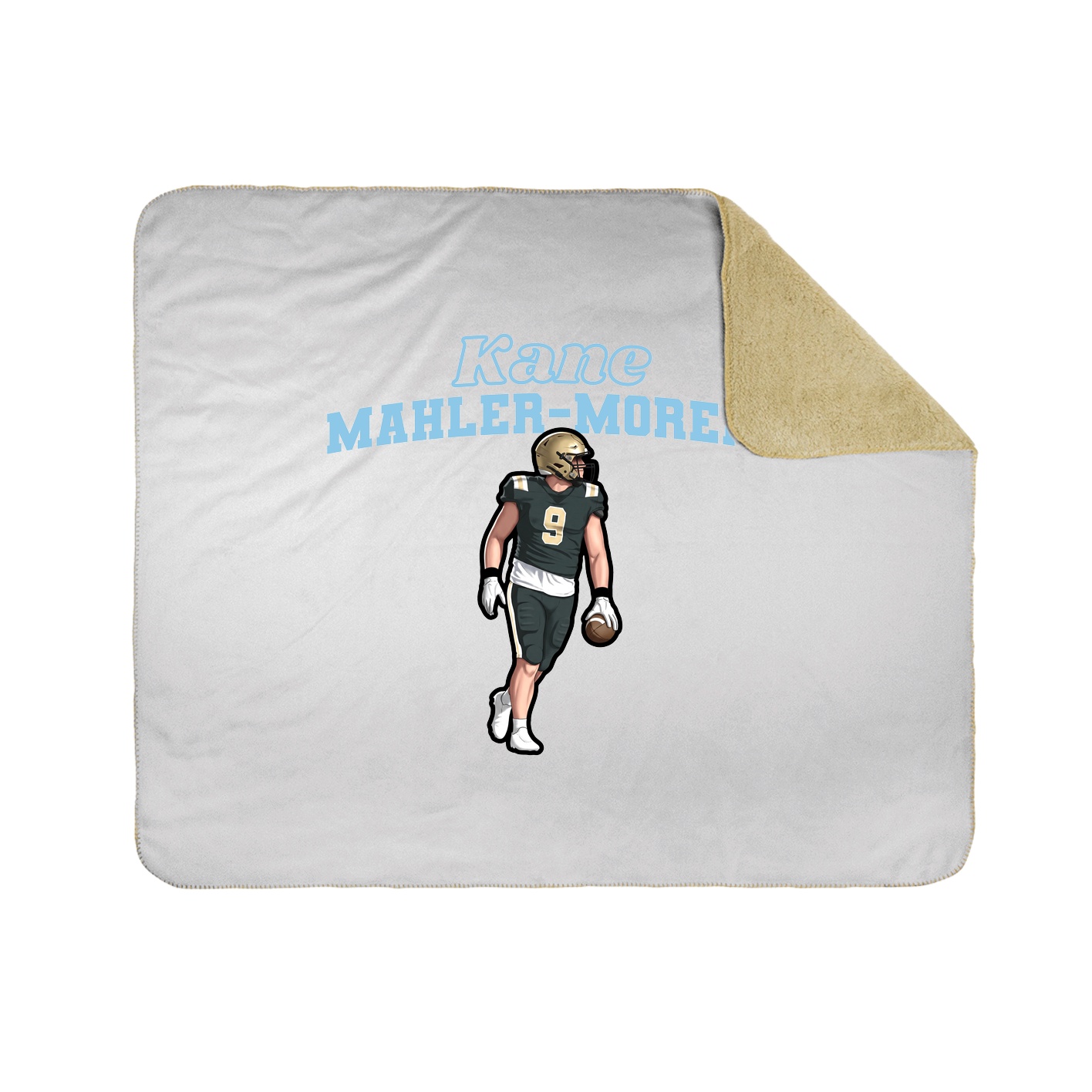 Throw Blanket — Name Arch in White