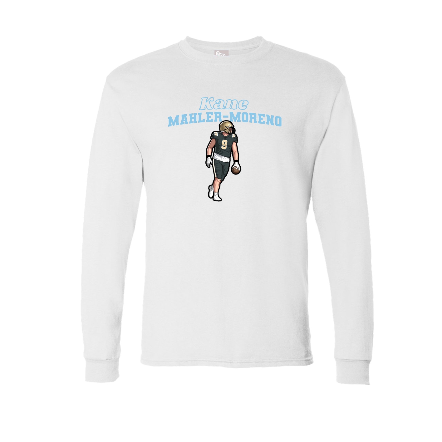 Long Sleeve Tee — Name Arch in White