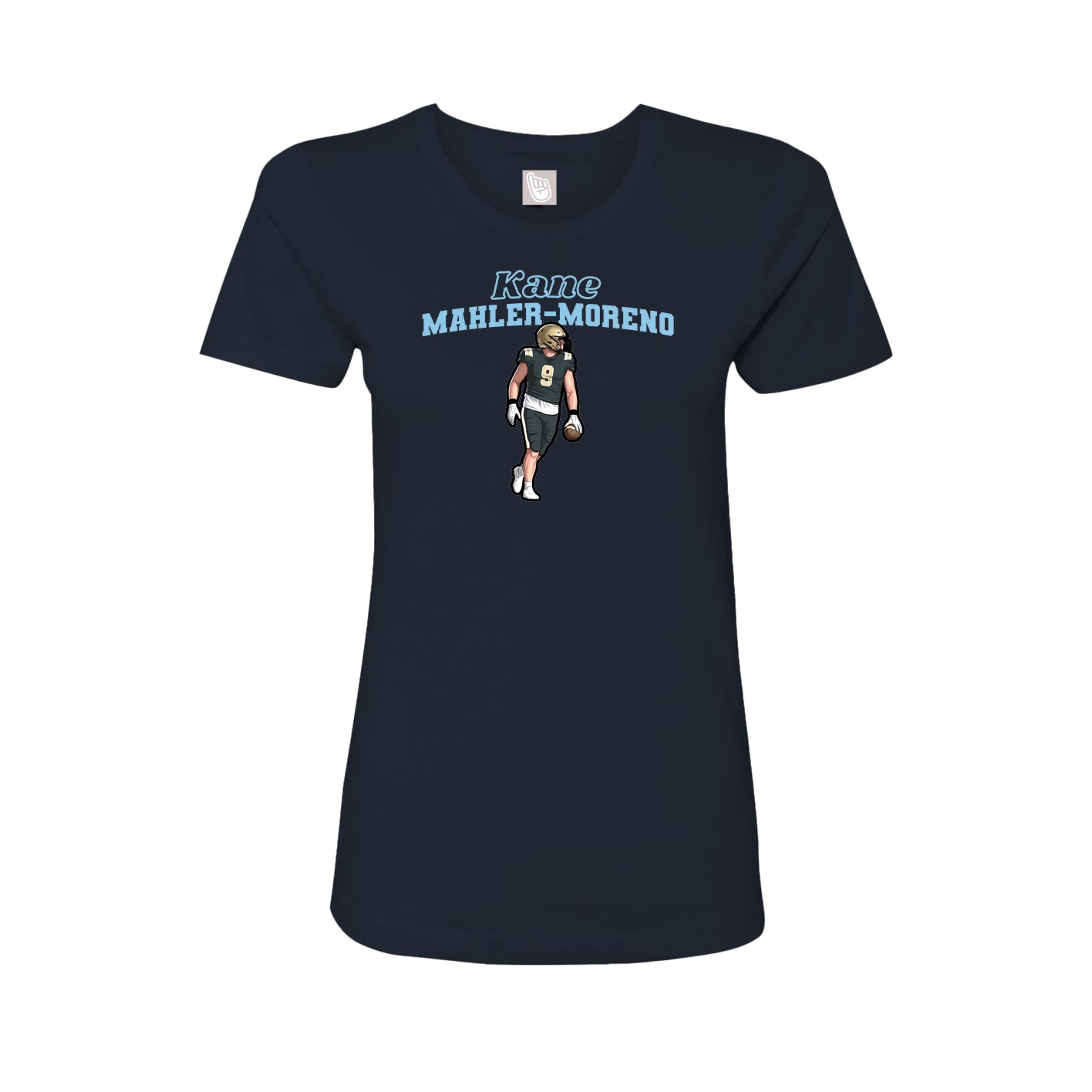 Womens Tee — Name Arch in Navy