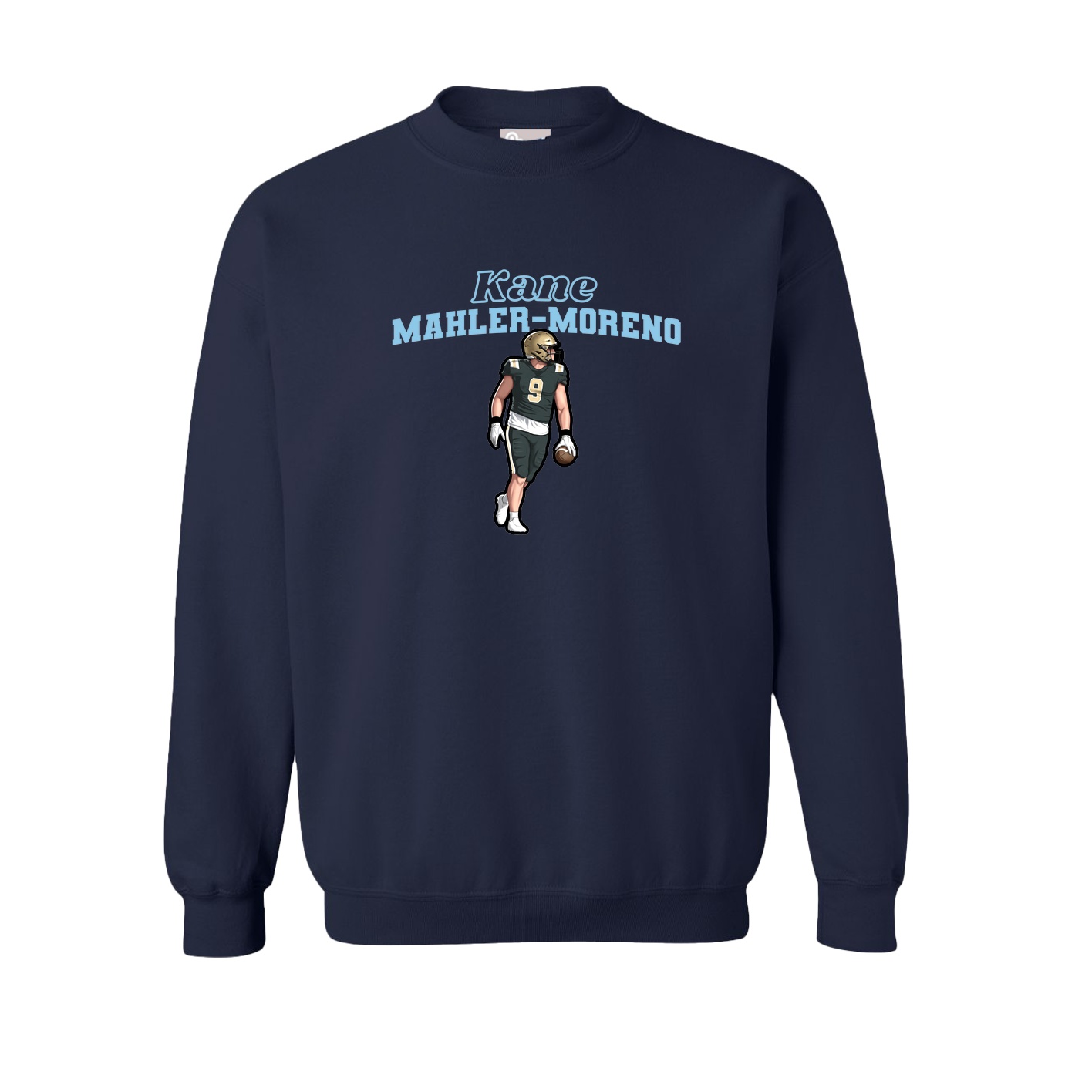 Fleece Crew — Name Arch in Navy