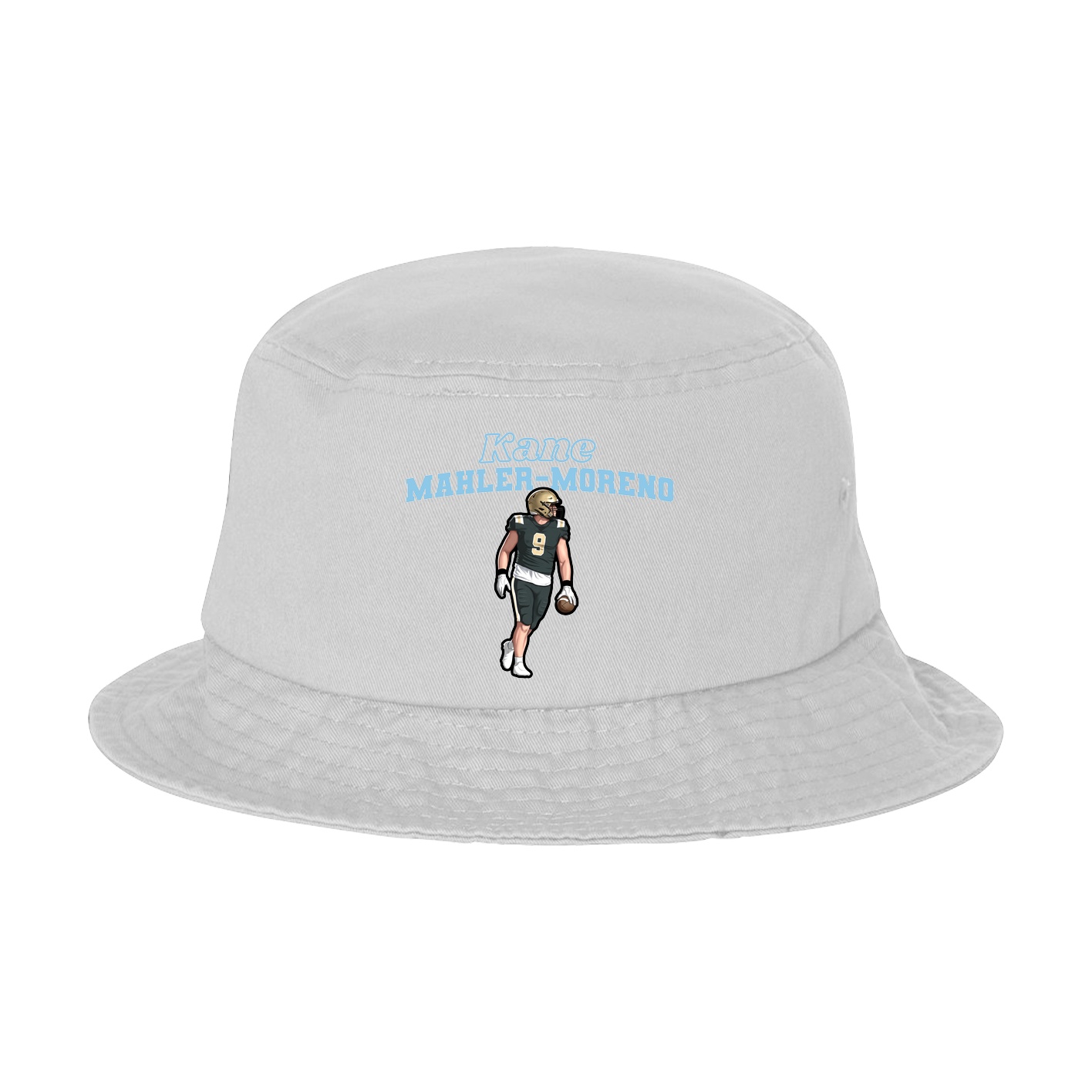 Bucket Cap — Name Arch in White