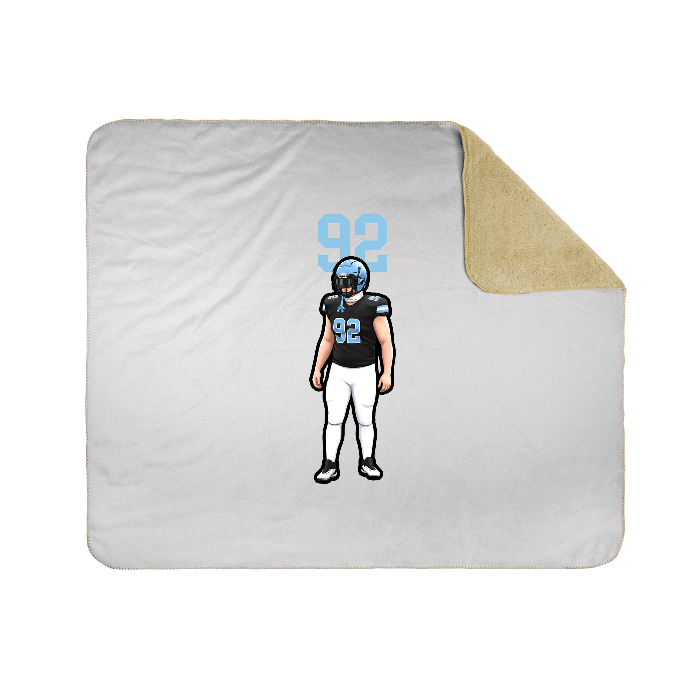 Throw Blanket — Number Top in White