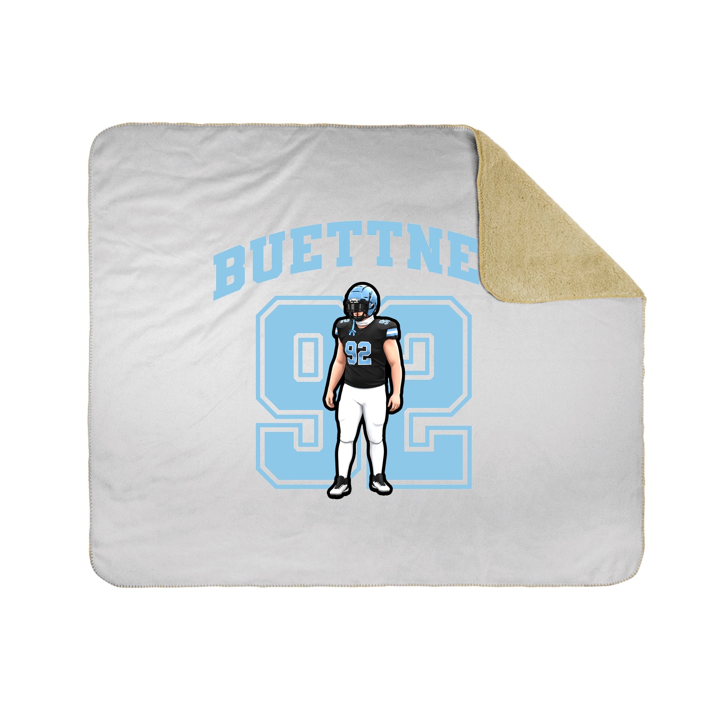 Throw Blanket — Number in White