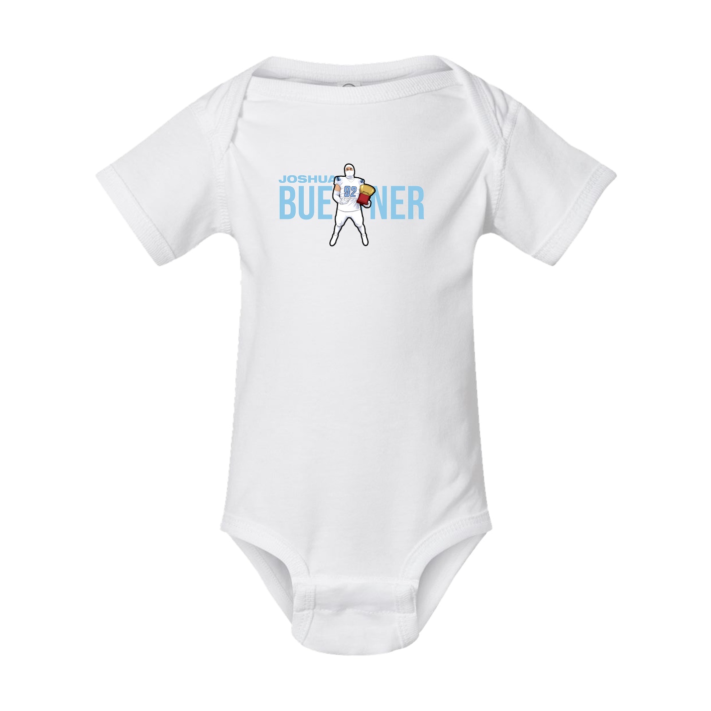 Baby Onesie — Player Name in White