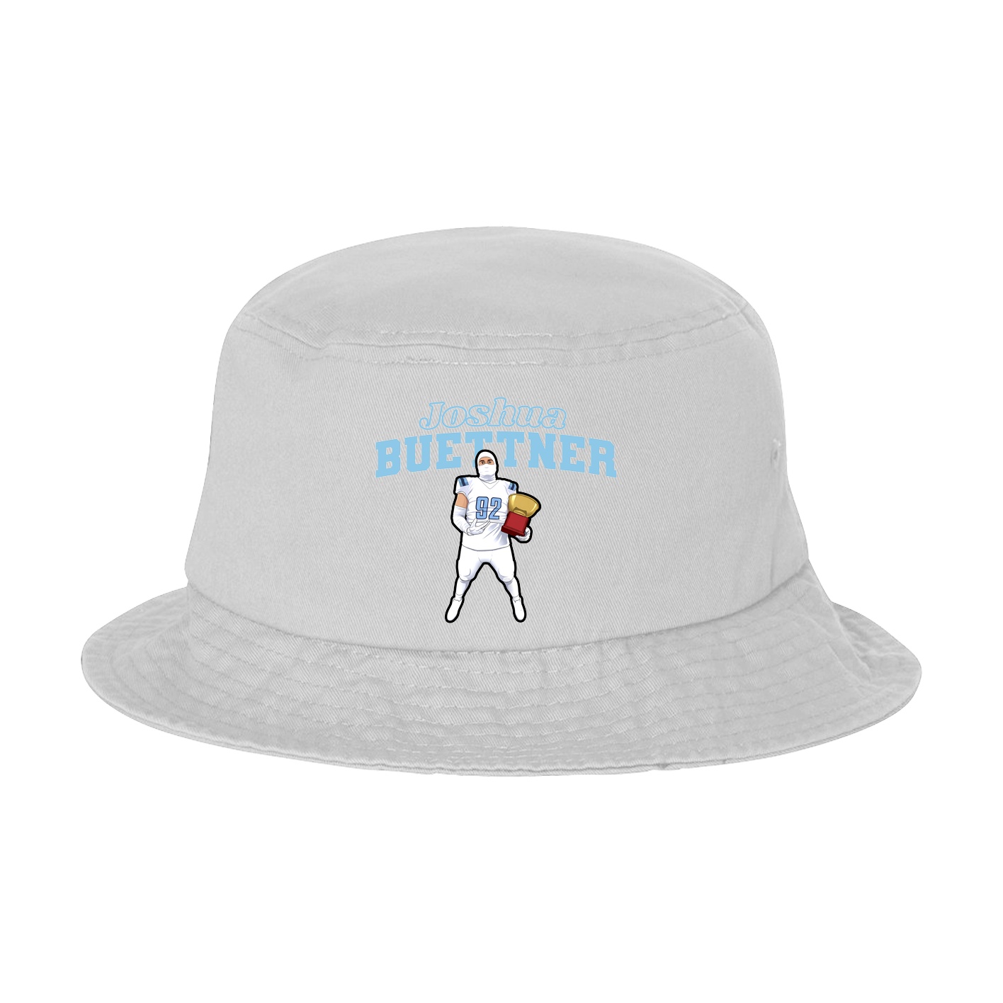Bucket Cap — Name Arch in White