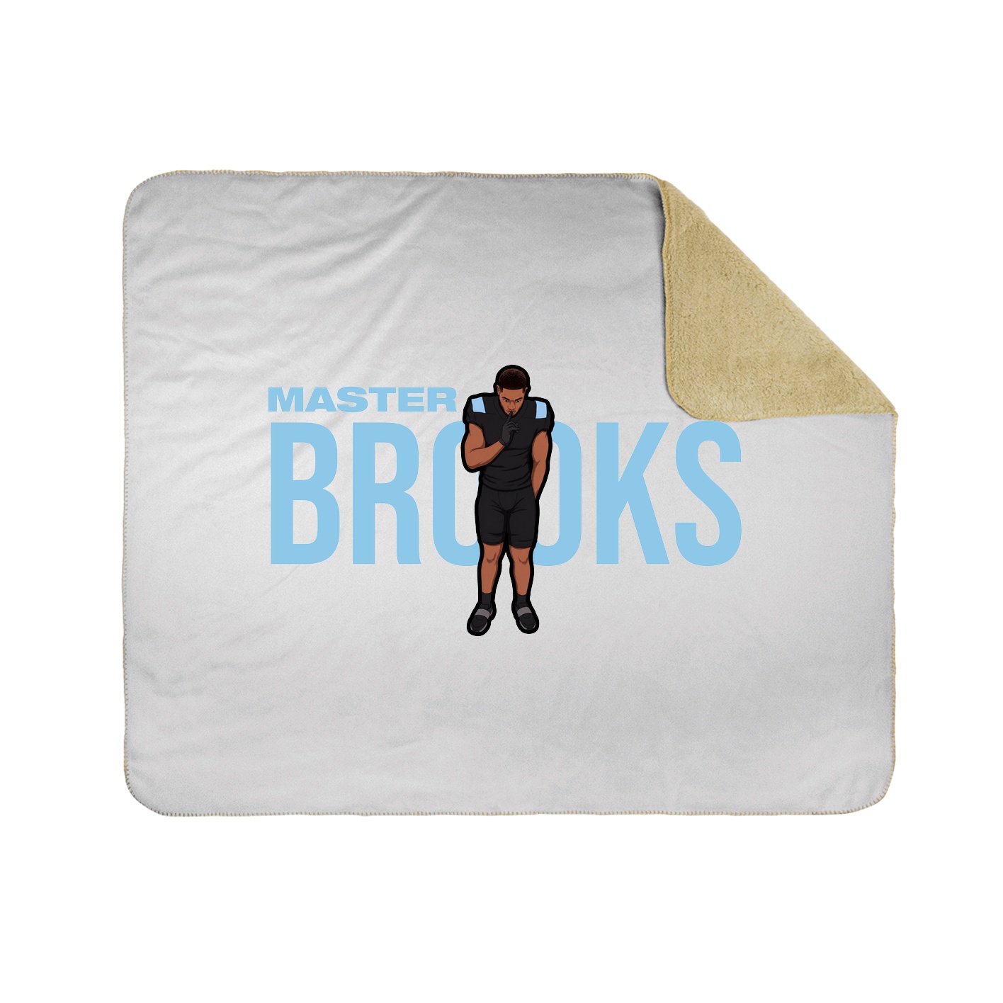 Throw Blanket — Player Name in White