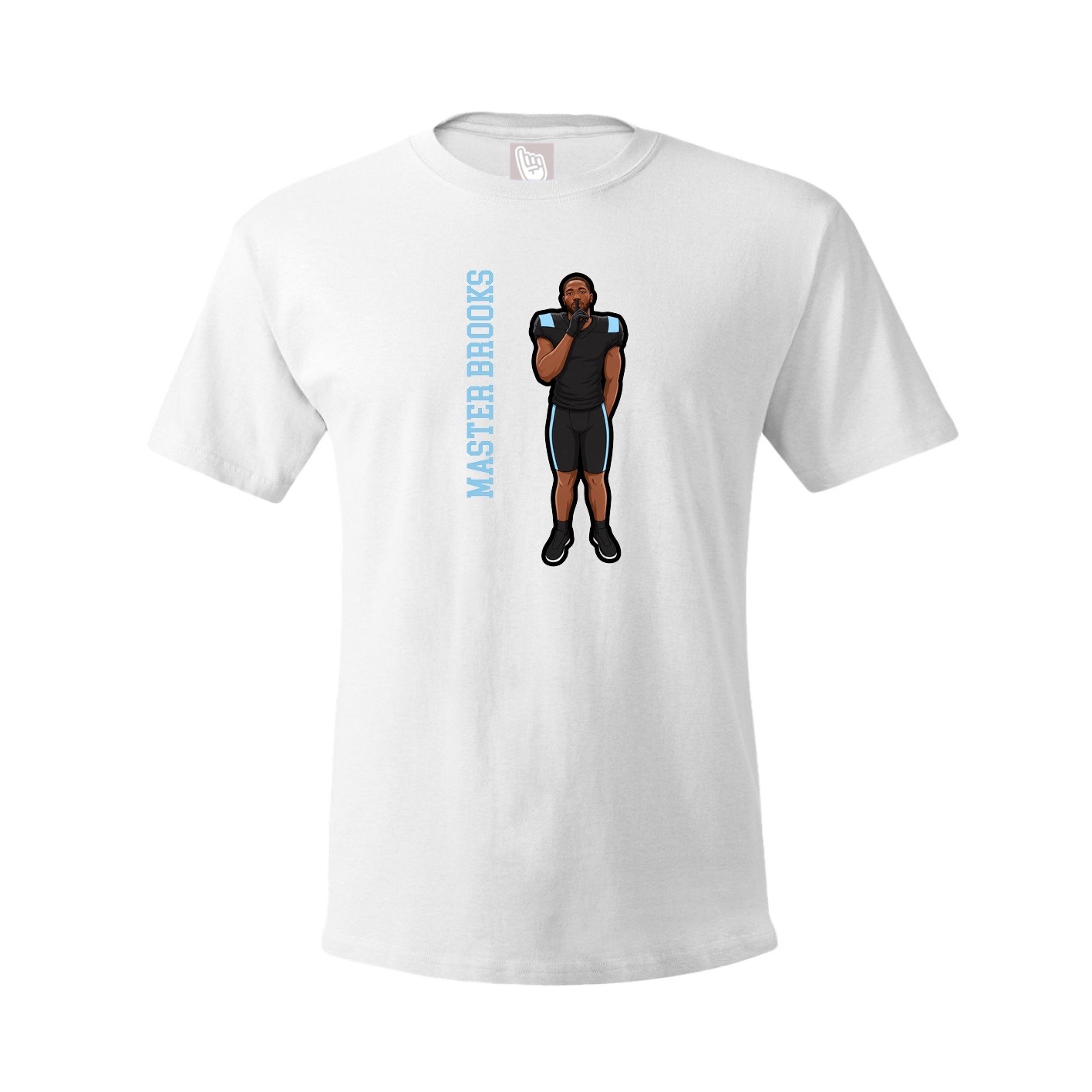 Tee — Name Vertical in White
