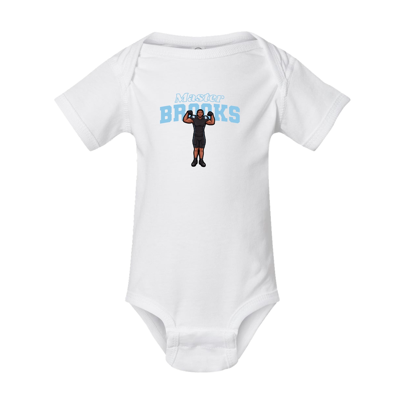 Baby Onesie — Name Arch in White