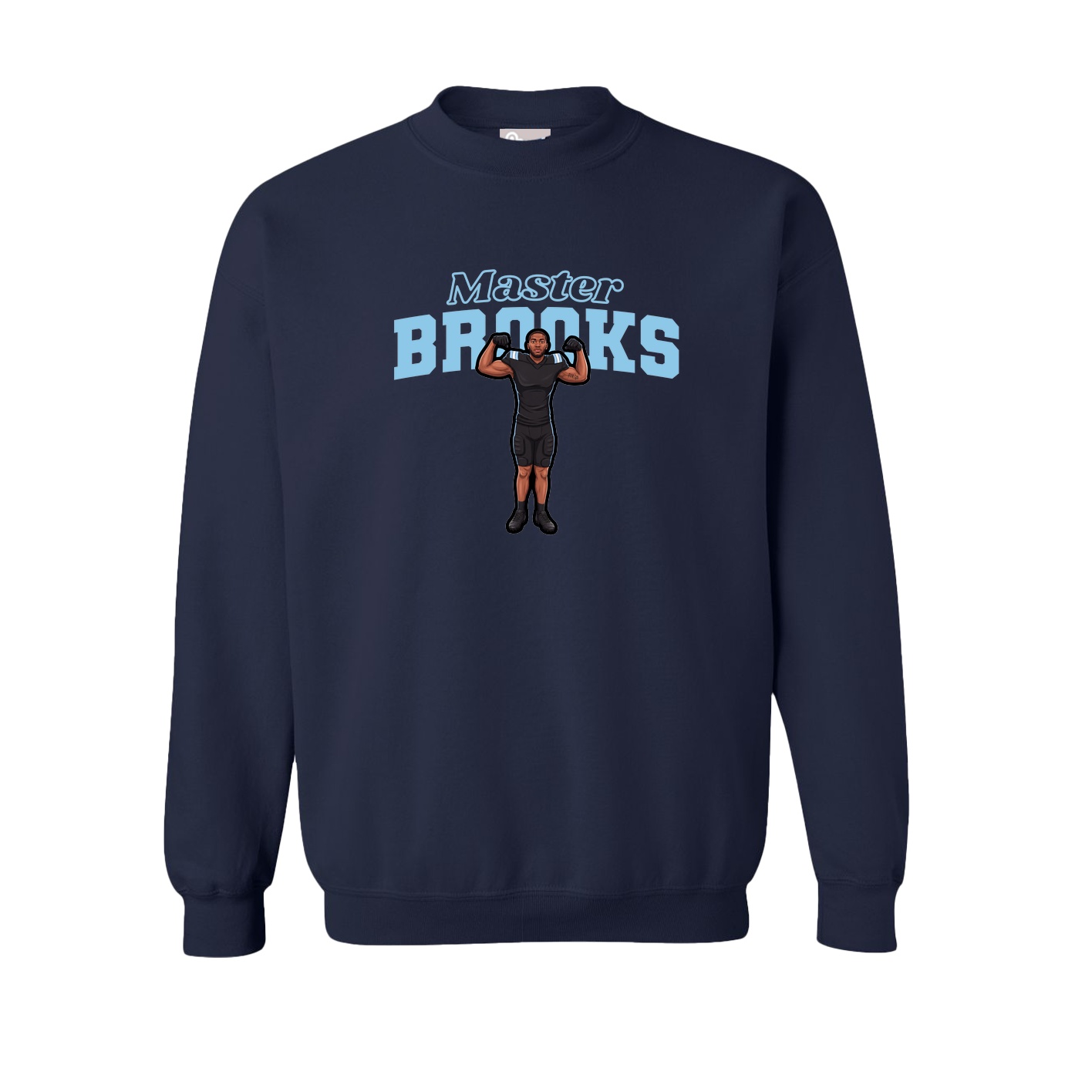 Fleece Crew — Name Arch in Navy