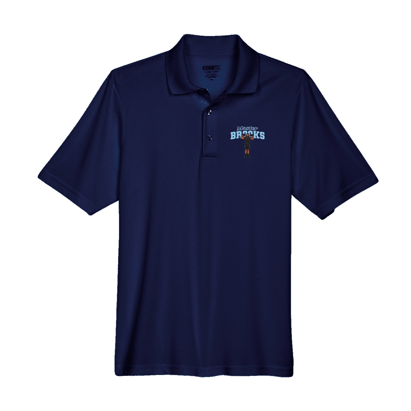 Performance Polo — Name Arch in Navy