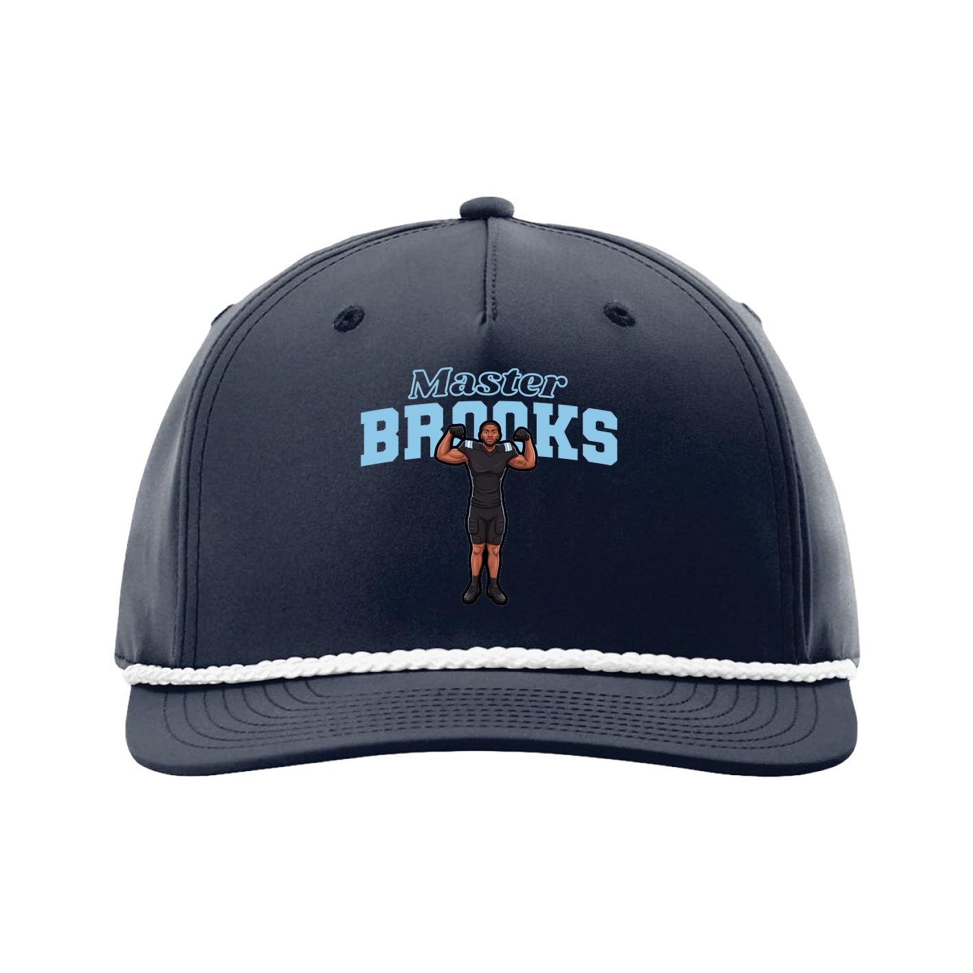 Five-Panel Classic Rope Cap — Name Arch in Navy