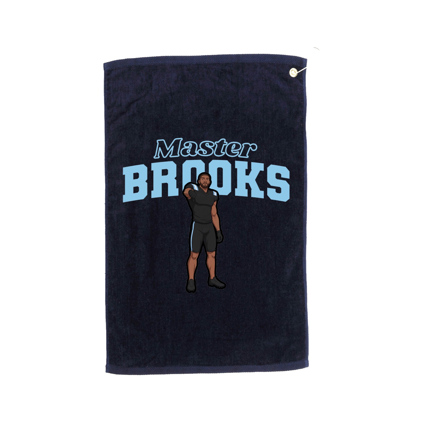 Golf Towel — Name Arch in Navy
