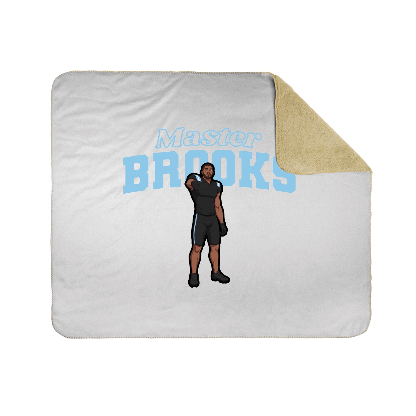 Throw Blanket — Name Arch in White