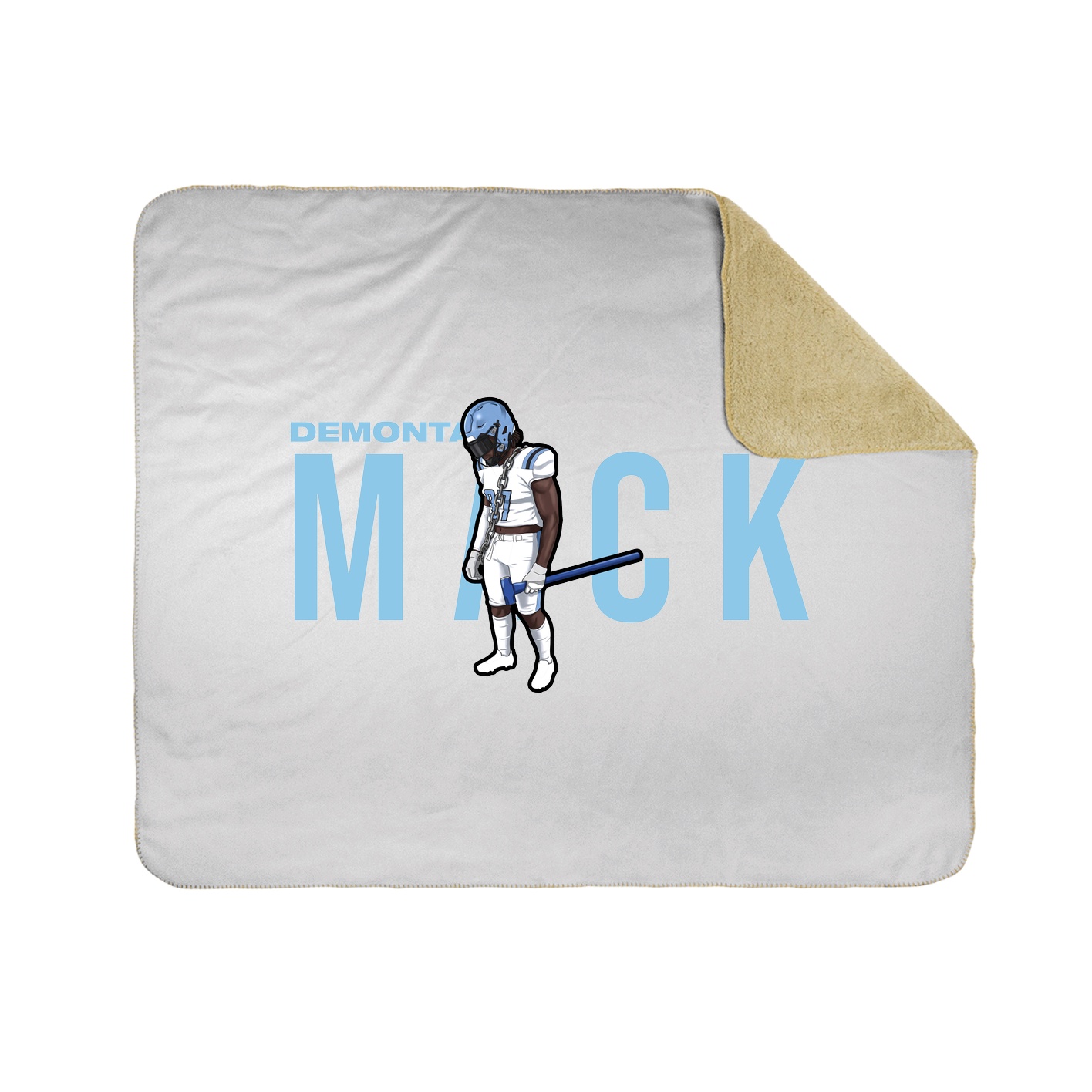 Throw Blanket — Player Name in White