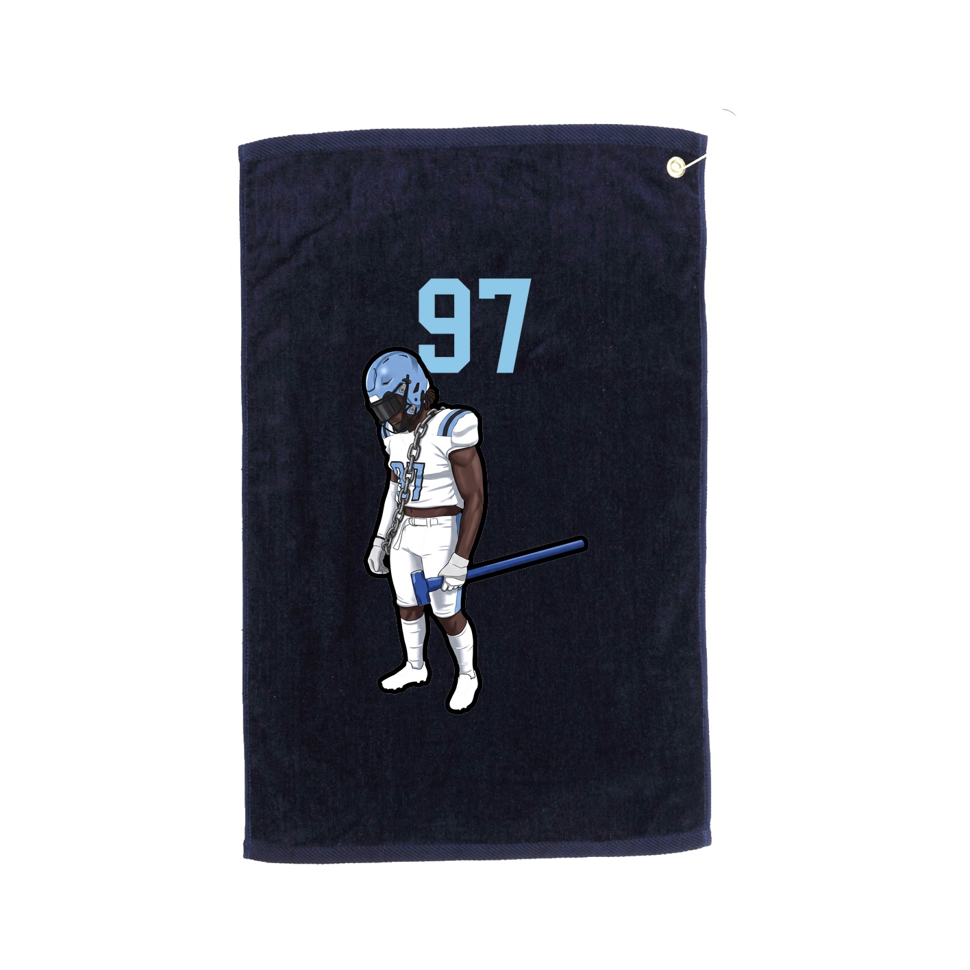 Golf Towel — Number Top in Navy
