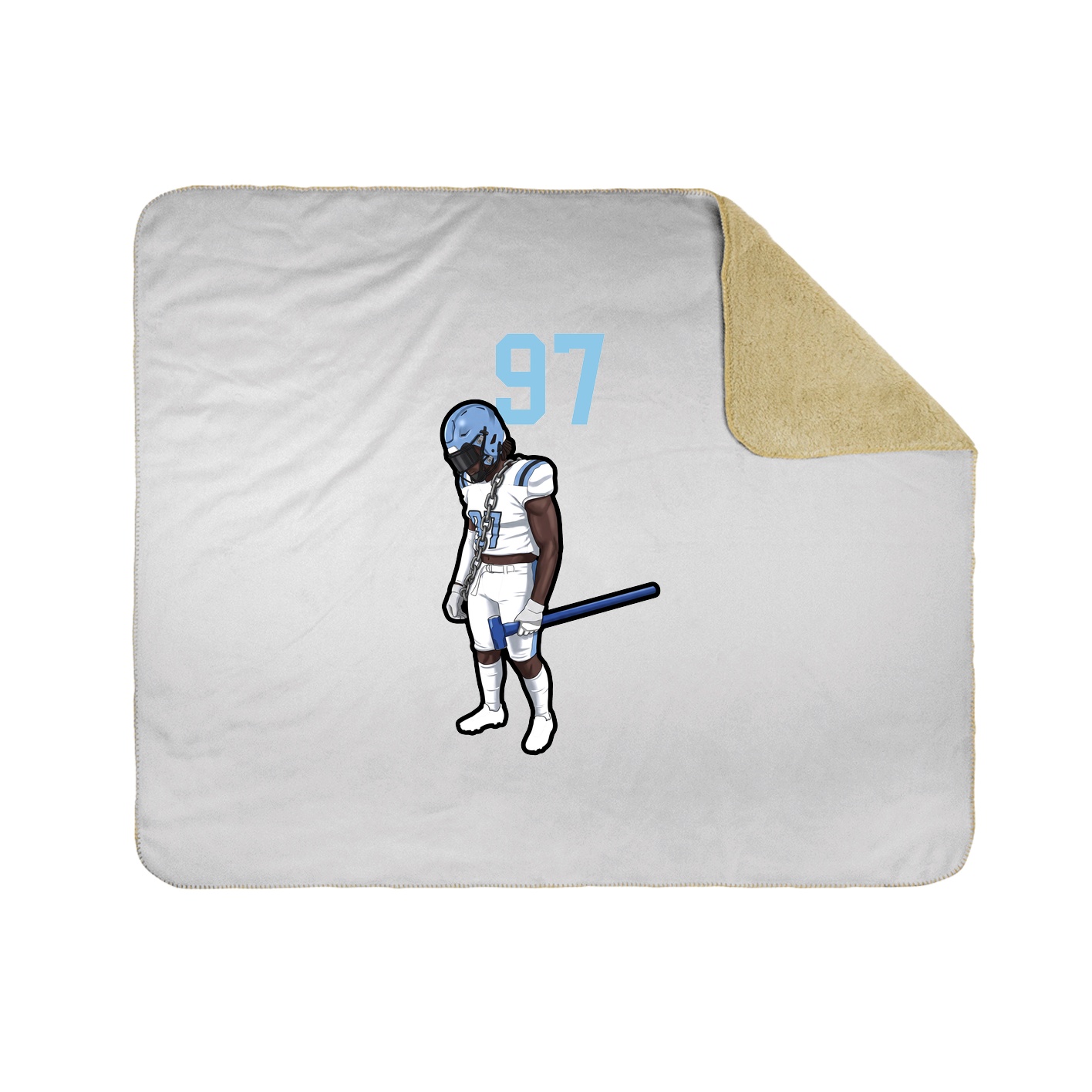 Throw Blanket — Number Top in White