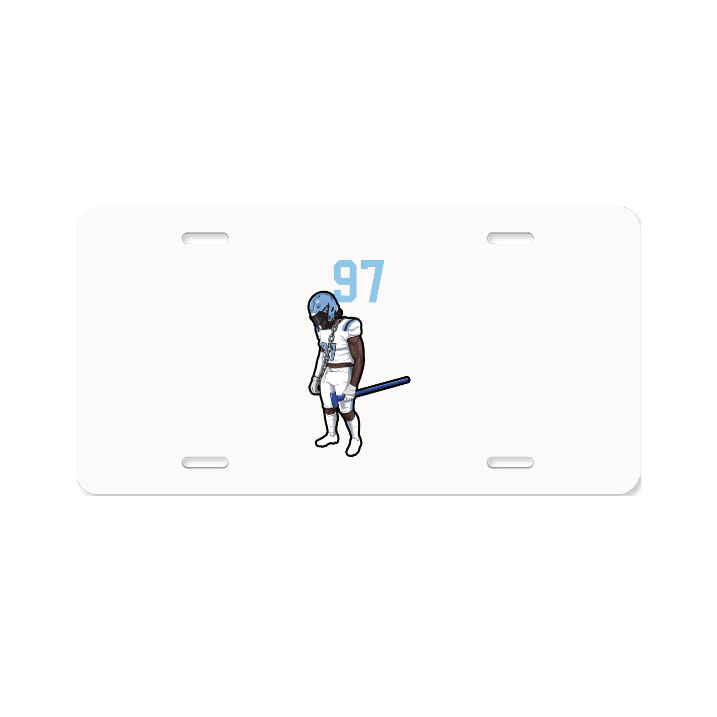 License Plate — Number Top in Classic