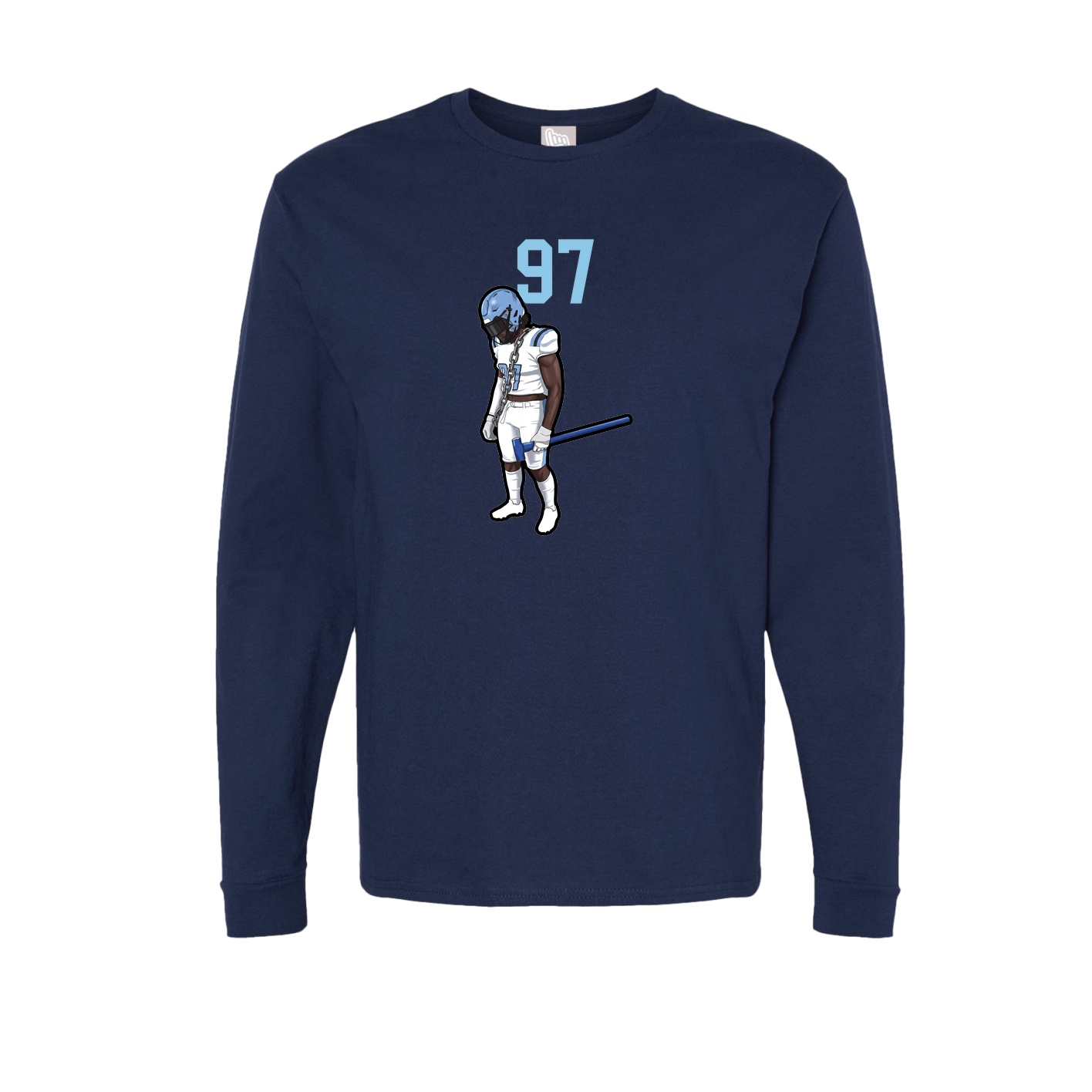 Long Sleeve Tee — Number Top in Navy