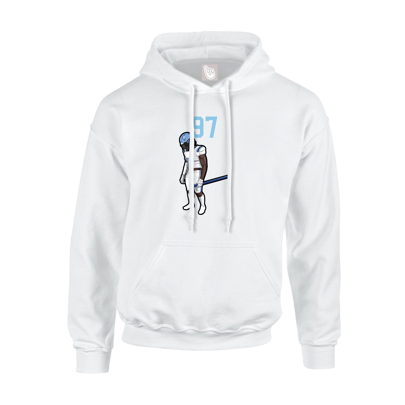Hoodie — Number Top in White