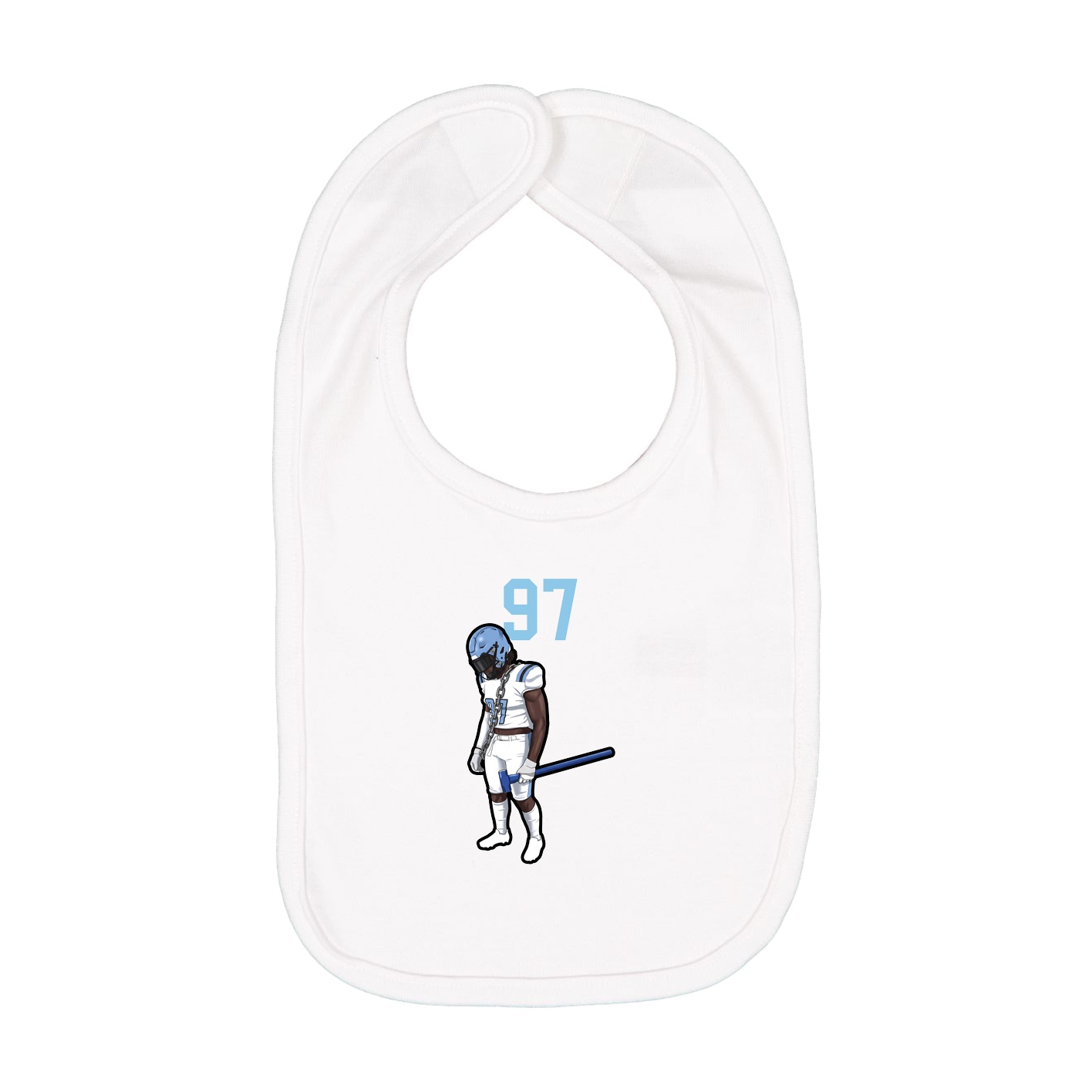 Infant Bib — Number Top in White