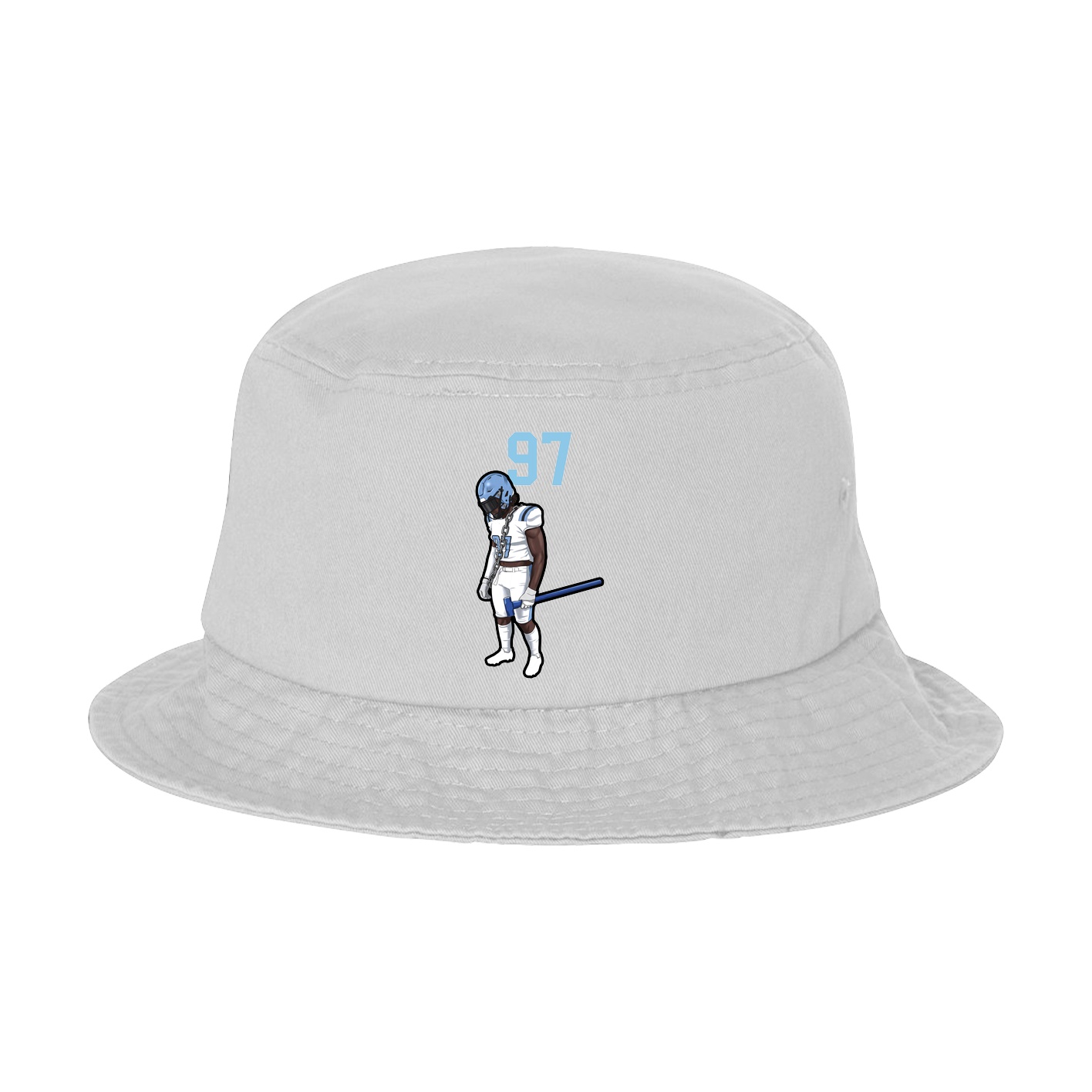 Bucket Cap — Number Top in White