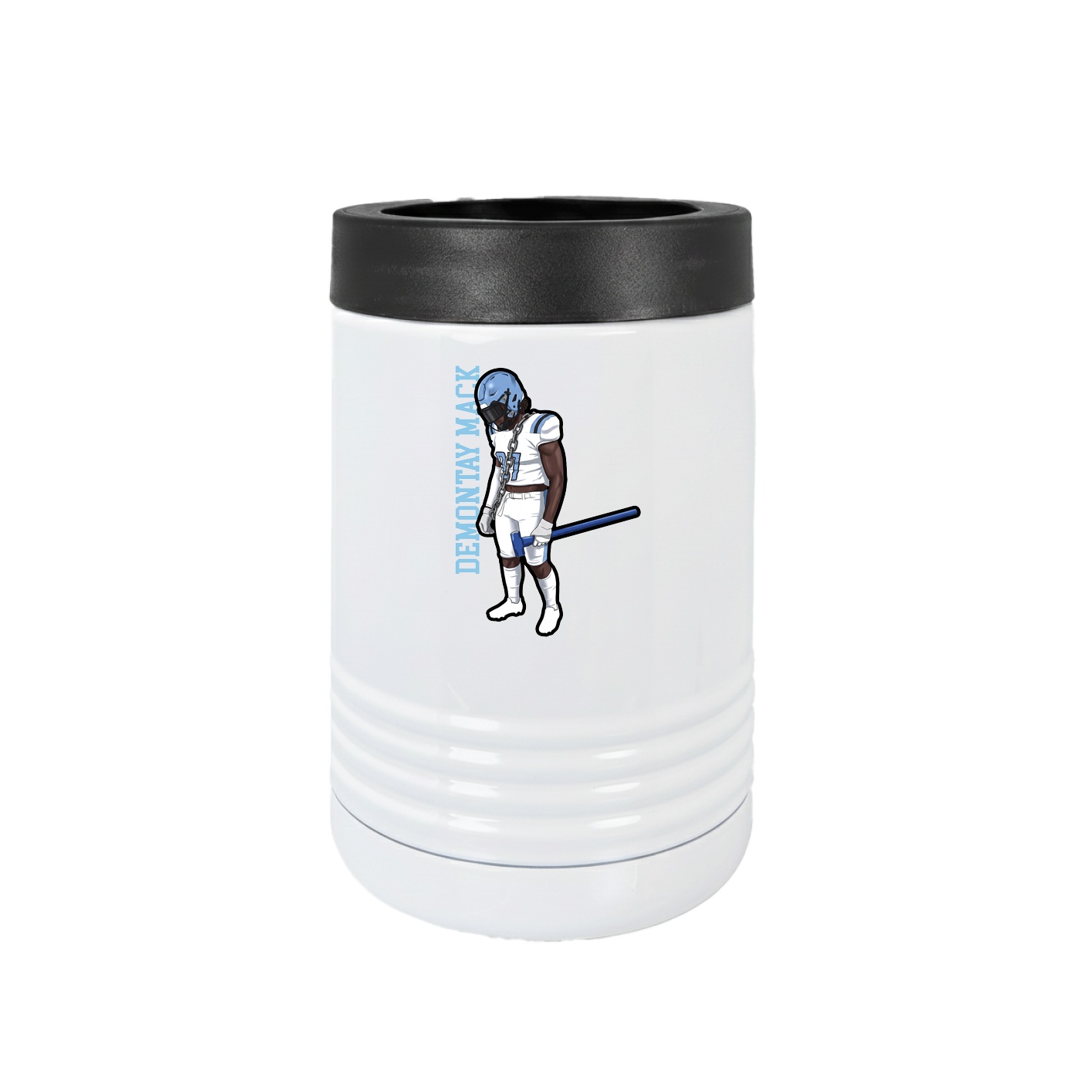 Beverage Holder — Name Vertical in White