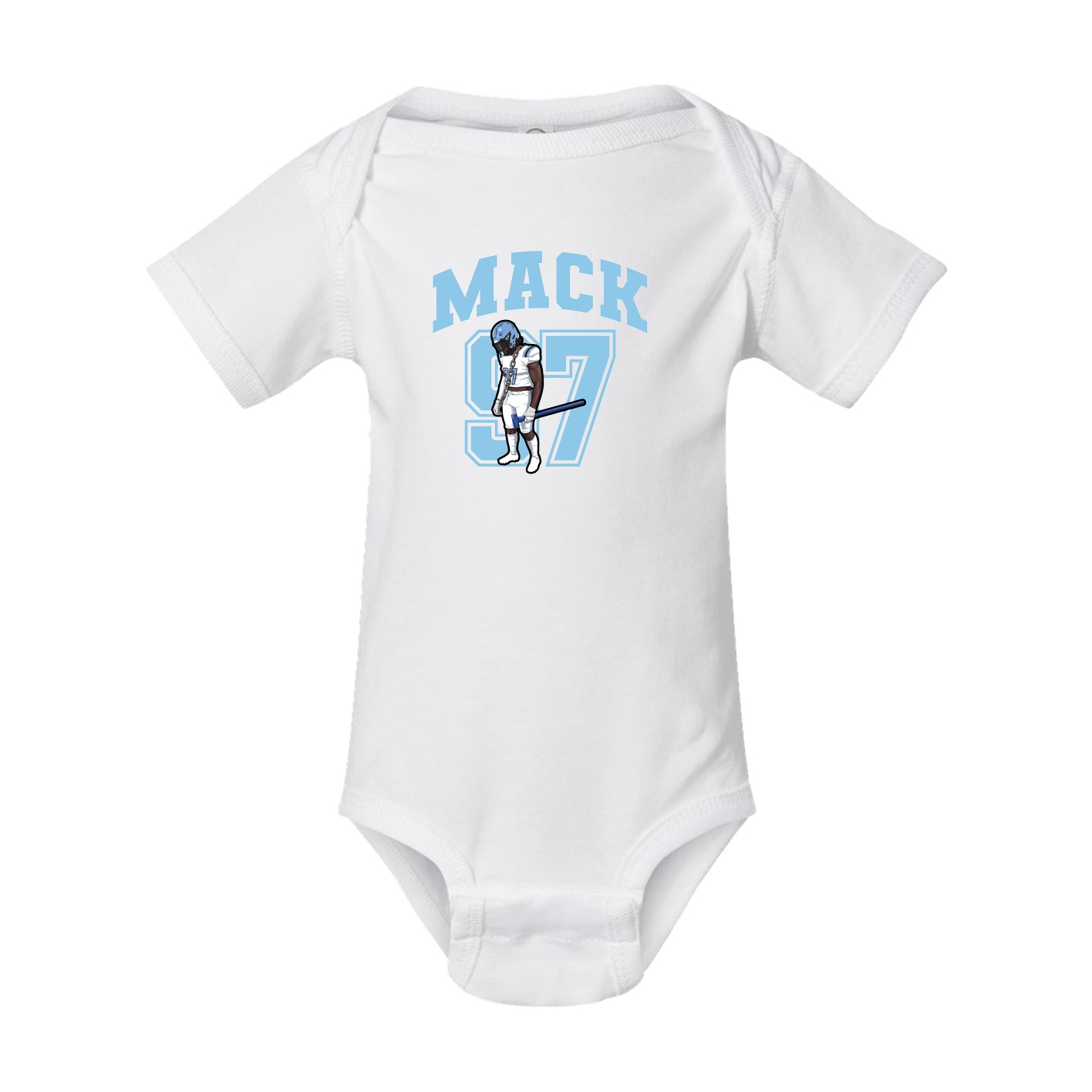 Baby Onesie — Number in White