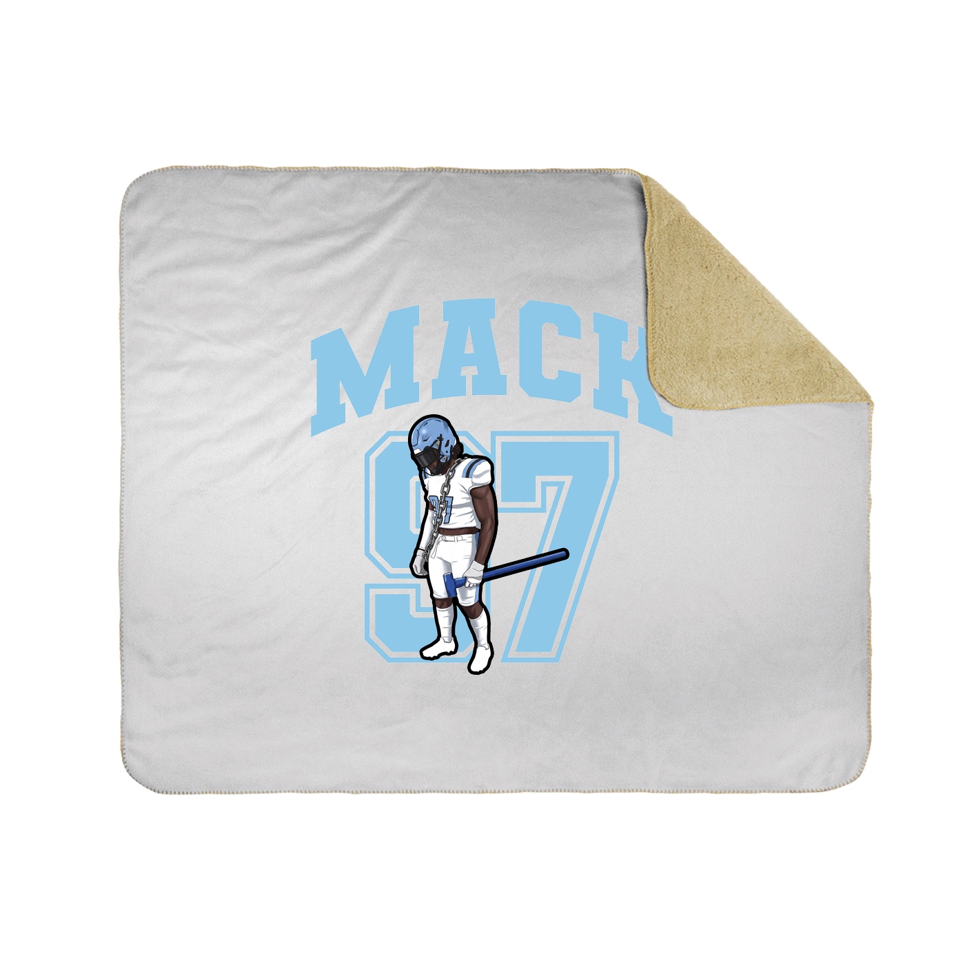 Throw Blanket — Number in White