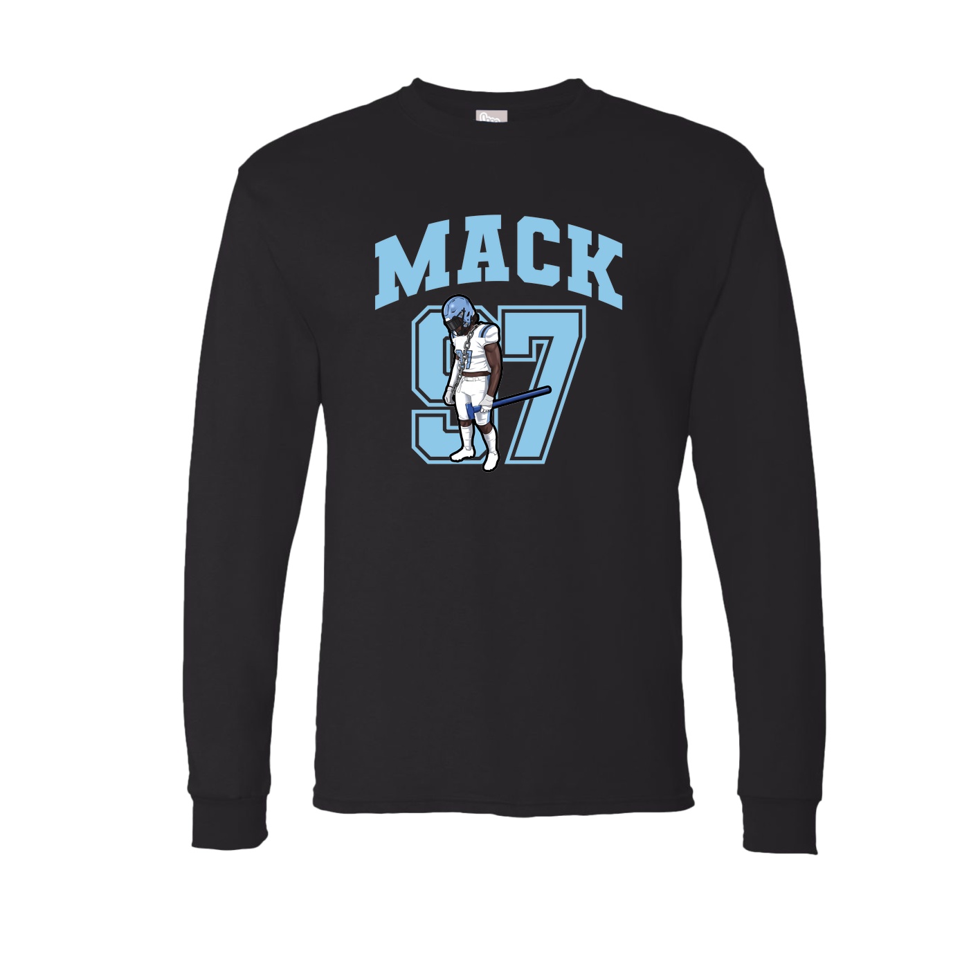 Long Sleeve Tee — Number in Black