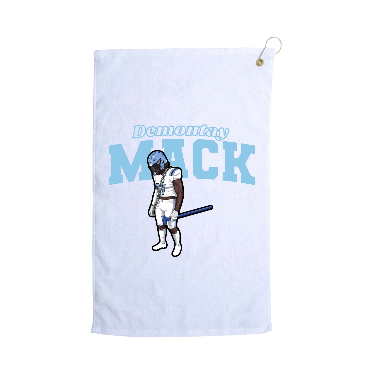 Golf Towel — Name Arch in White