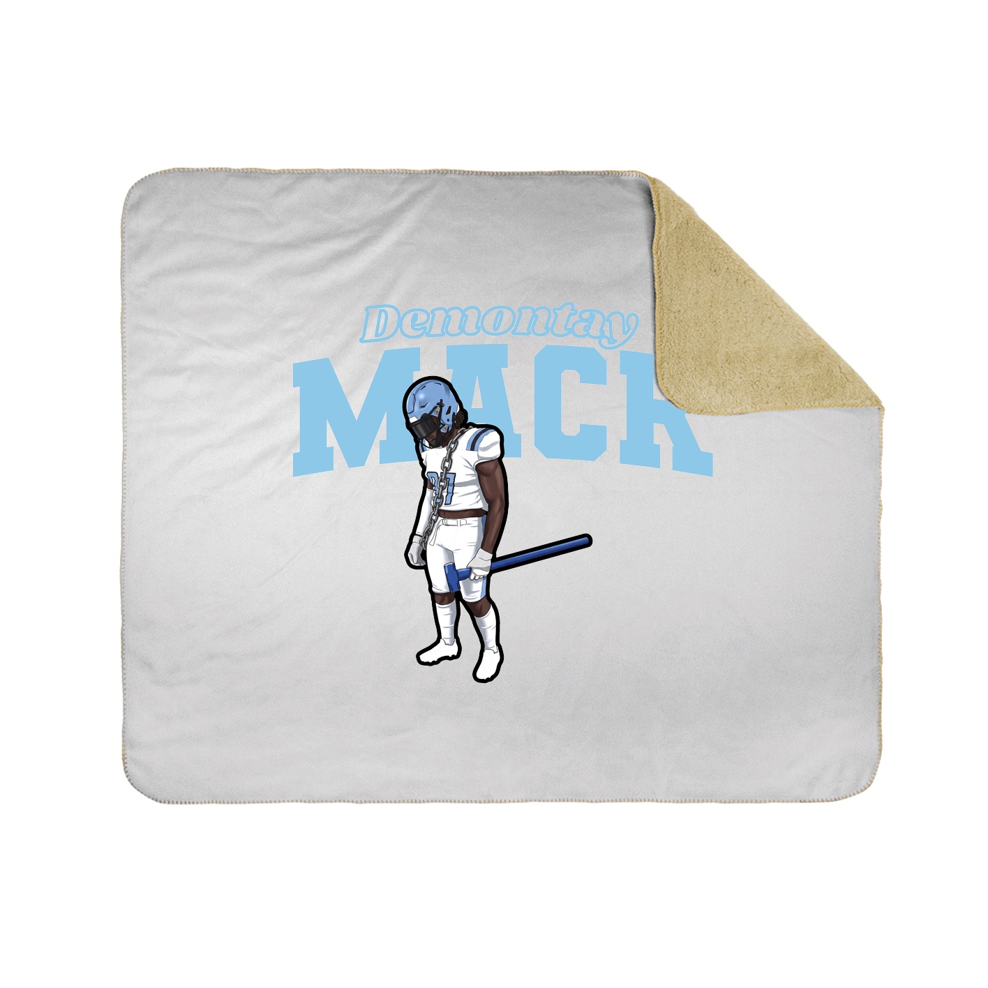 Throw Blanket — Name Arch in White