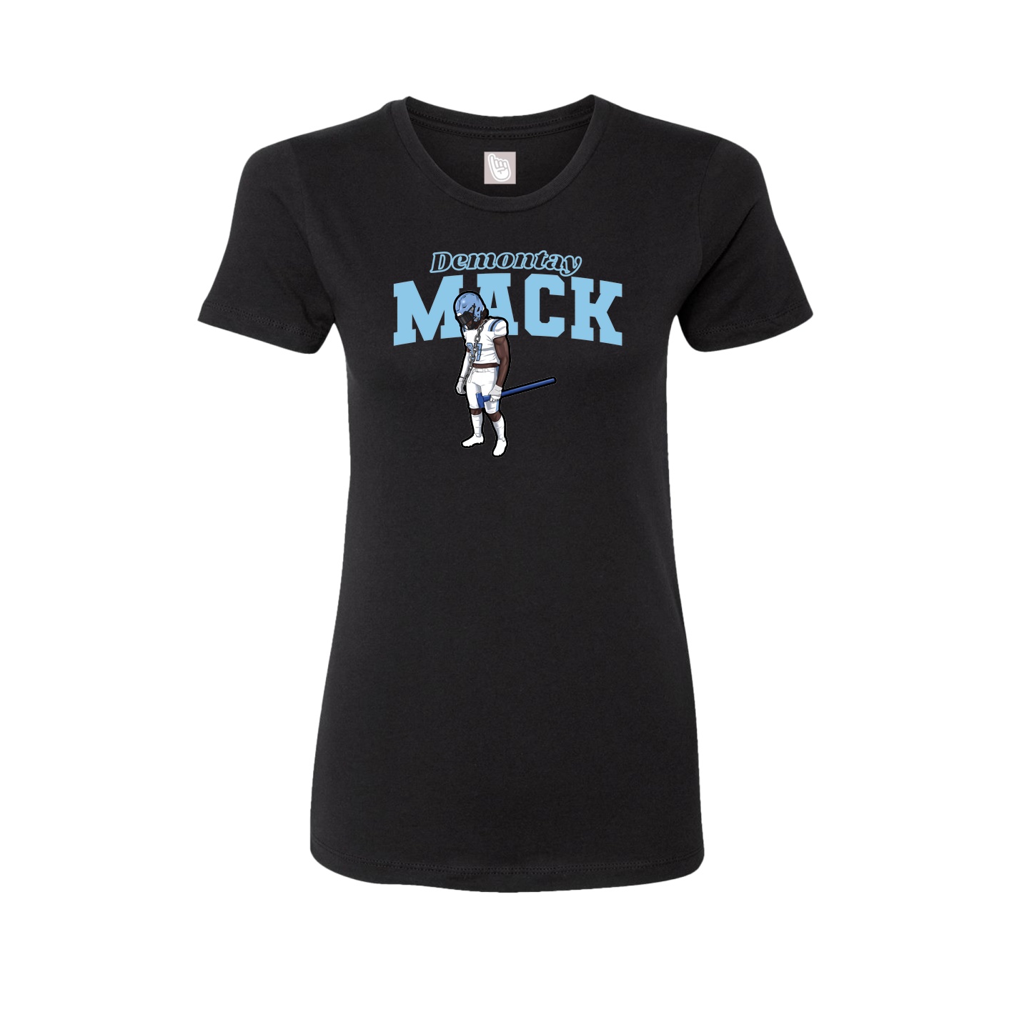 Fitted Women's Tee — Name Arch in Black