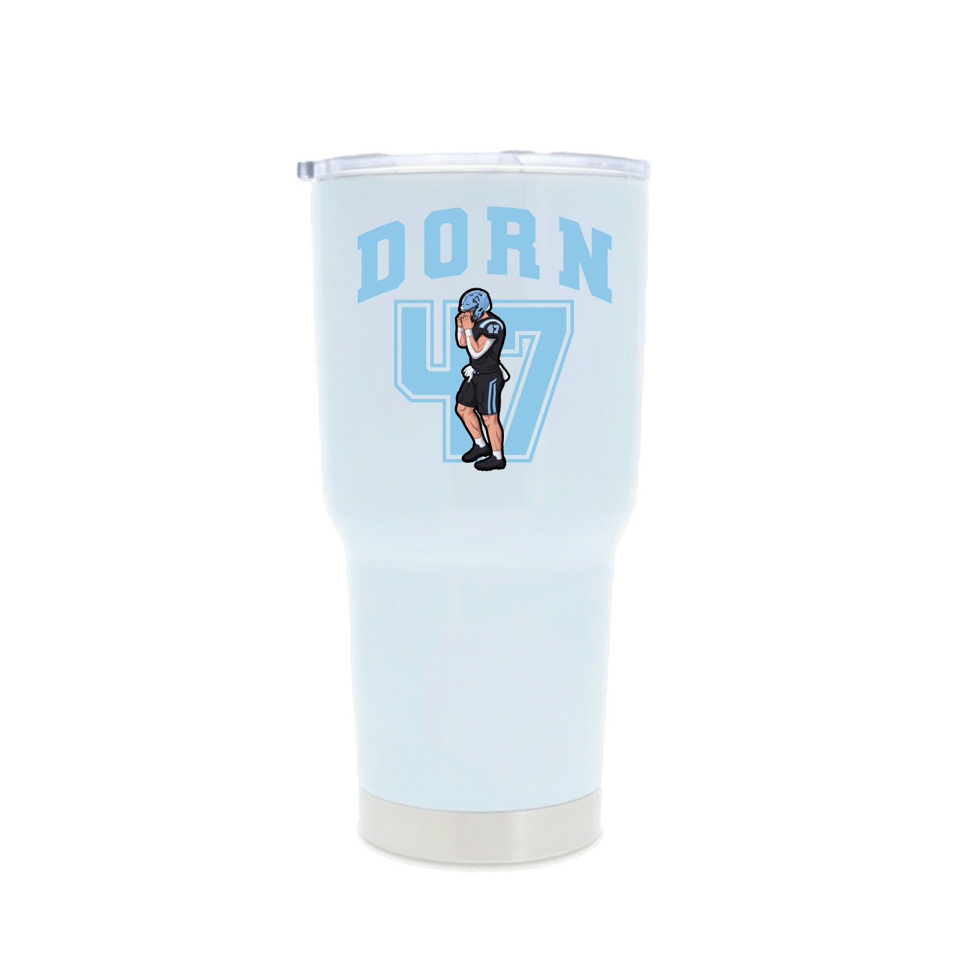 30oz Stainless Steel Tumbler — Number in White