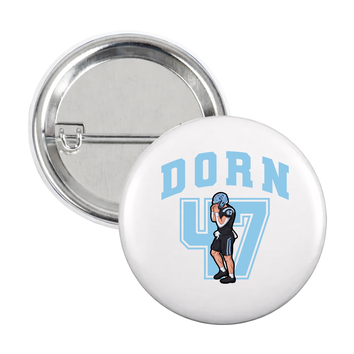 Game Day Button — Number in White