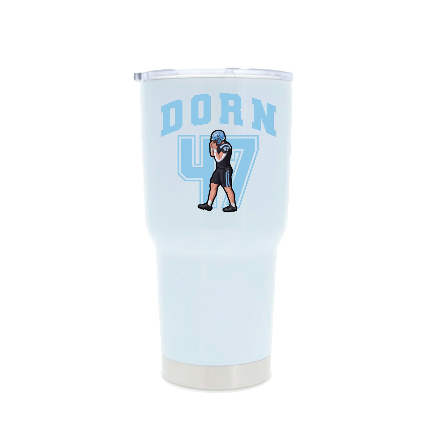 30oz Stainless Steel Tumbler — Number in White