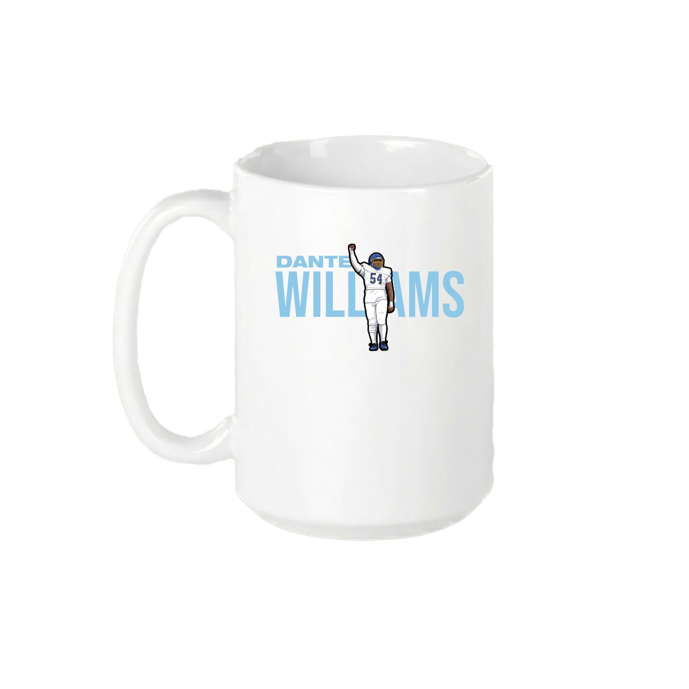 15oz Coffee Mug — Player Name in White