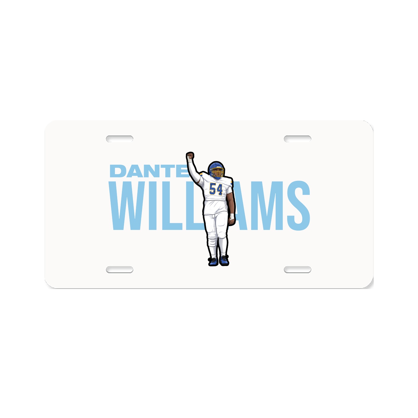 License Plate — Player Name in Classic