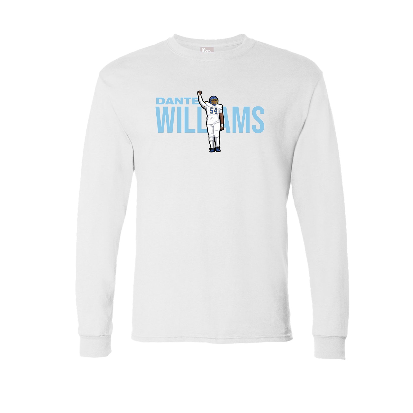Long Sleeve Tee — Player Name in White