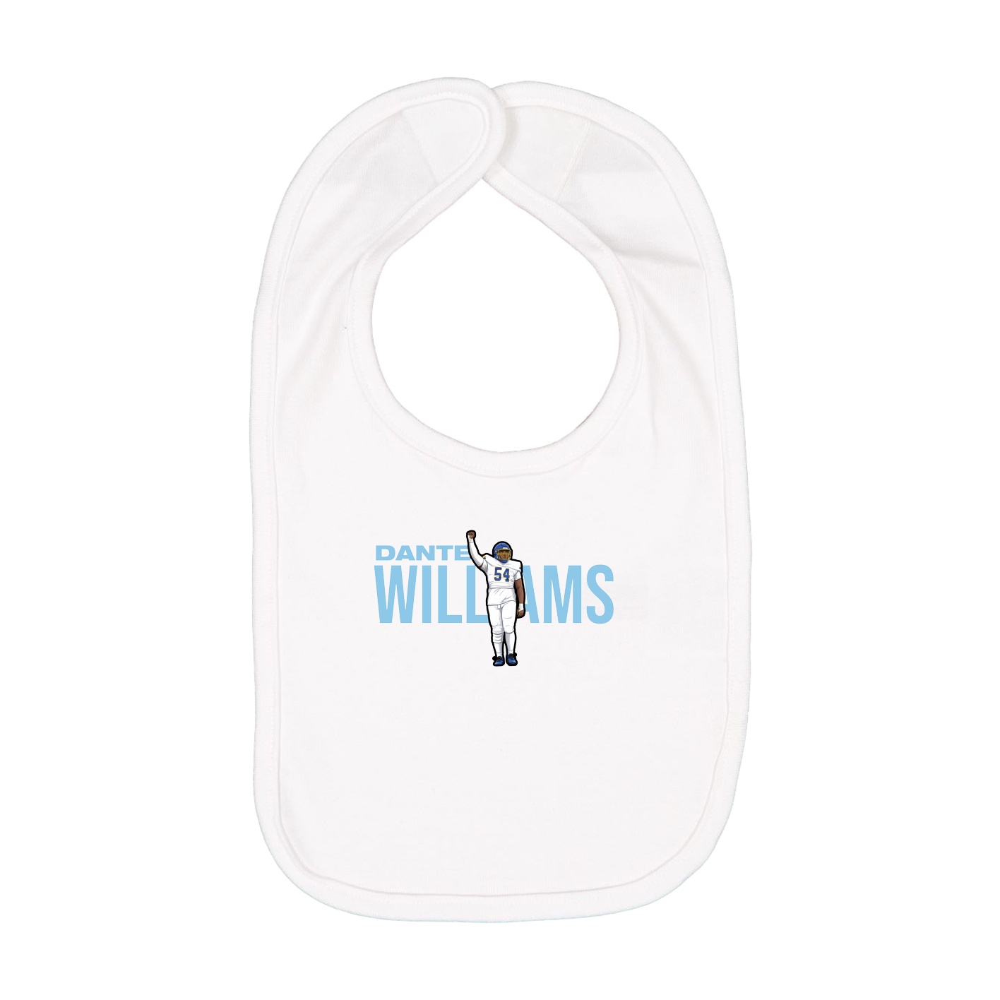 Infant Bib — Player Name in White