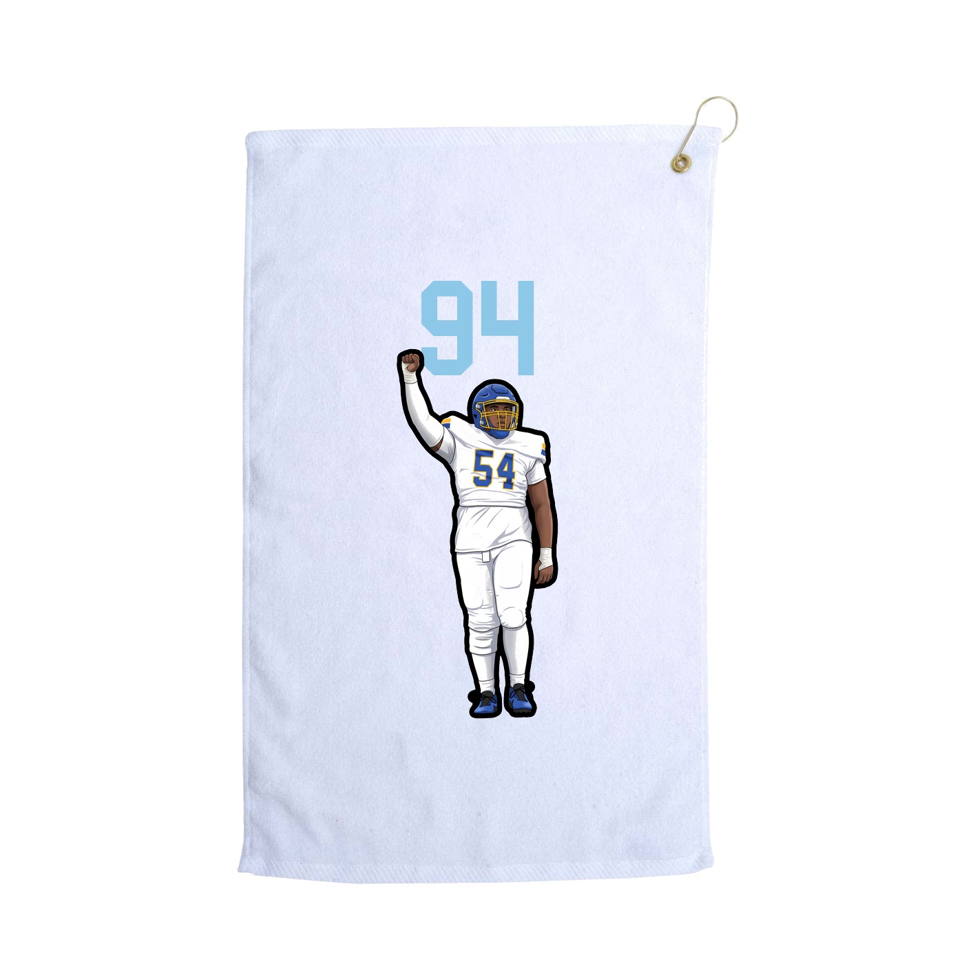 Golf Towel — Number Top in White