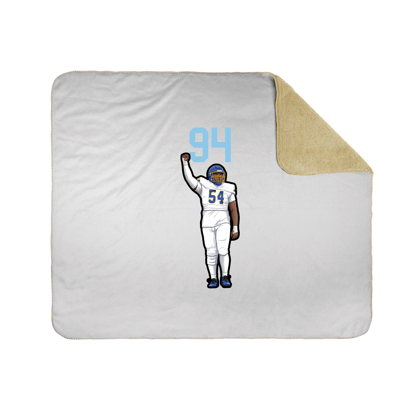 Throw Blanket — Number Top in White
