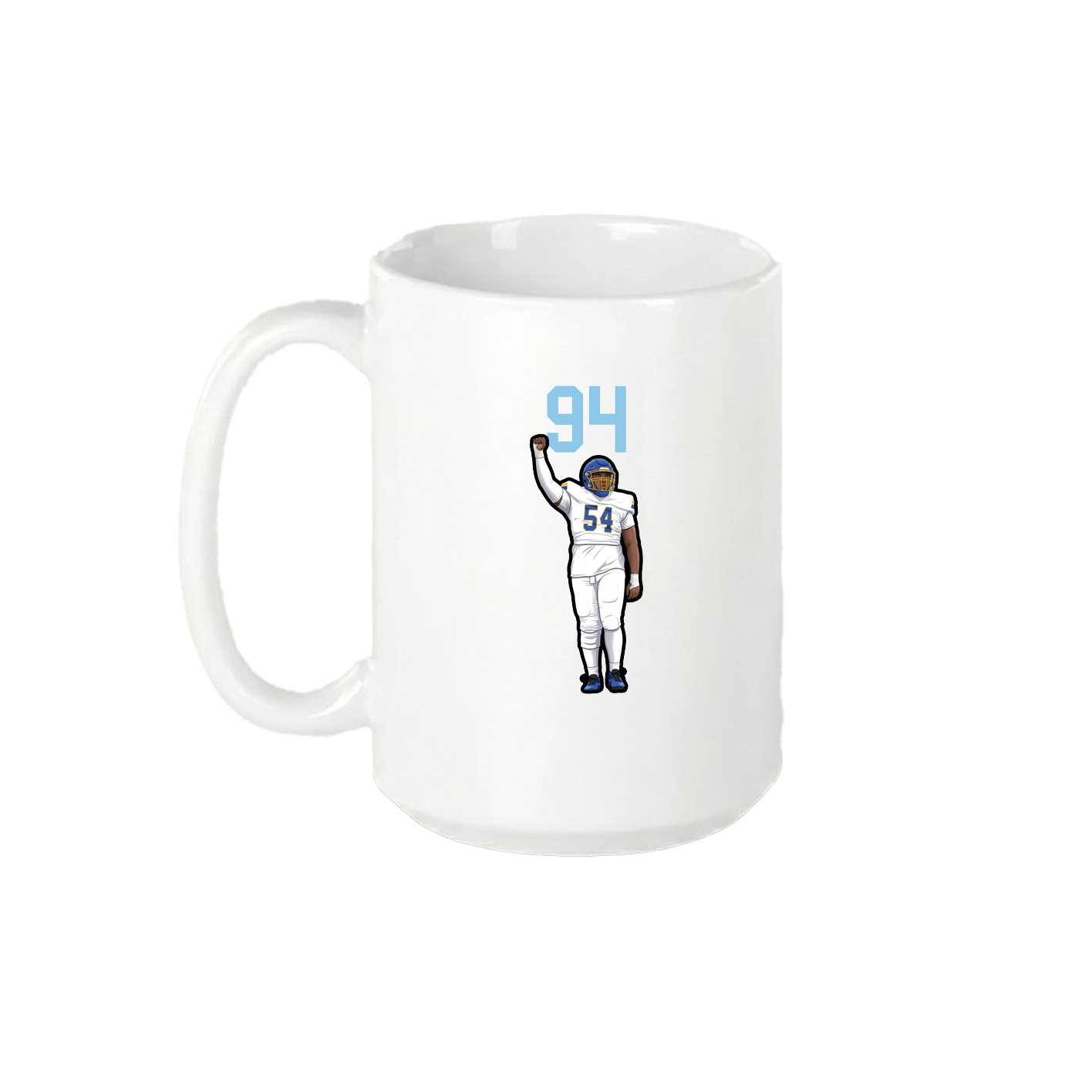 15oz Coffee Mug — Number Top in White