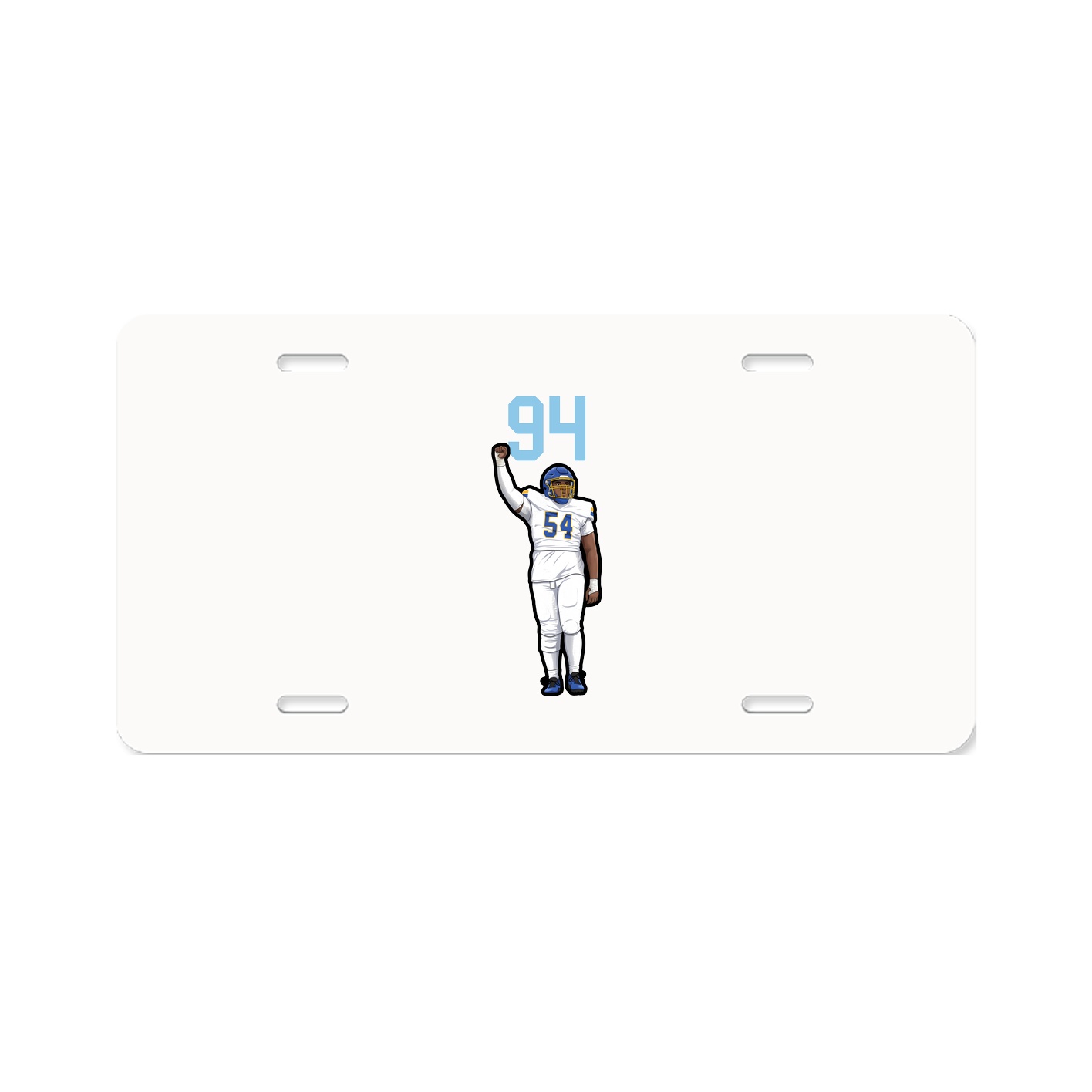 License Plate — Number Top in Classic