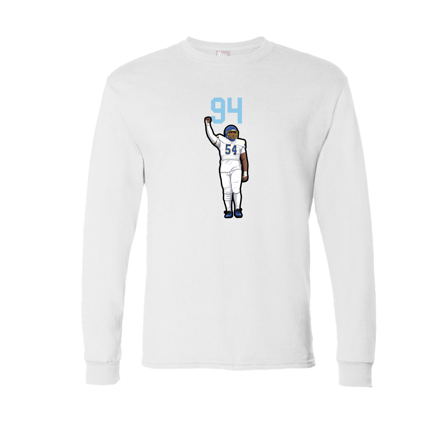 Long Sleeve Tee — Number Top in White