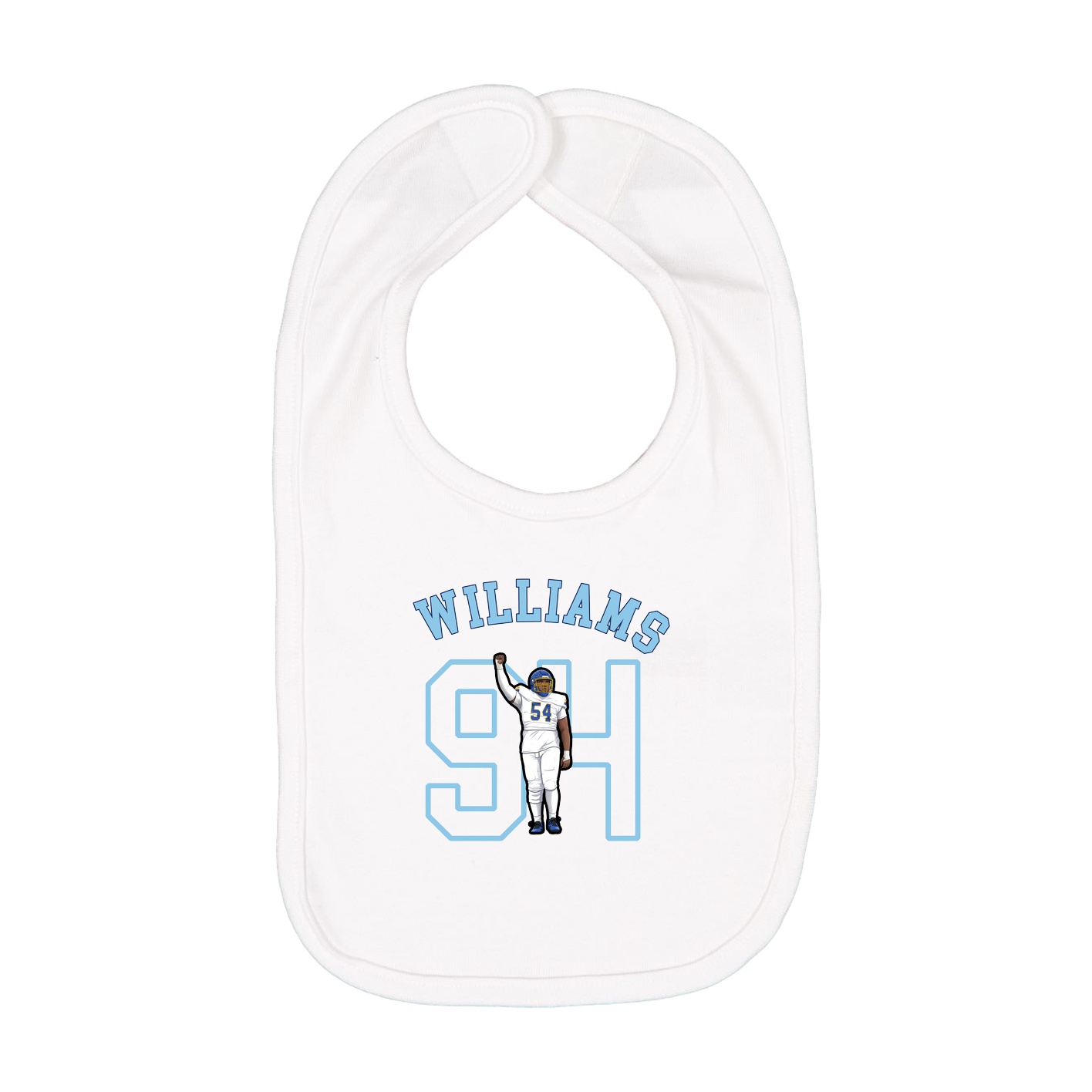 Infant Bib — Shirsey Arch in White