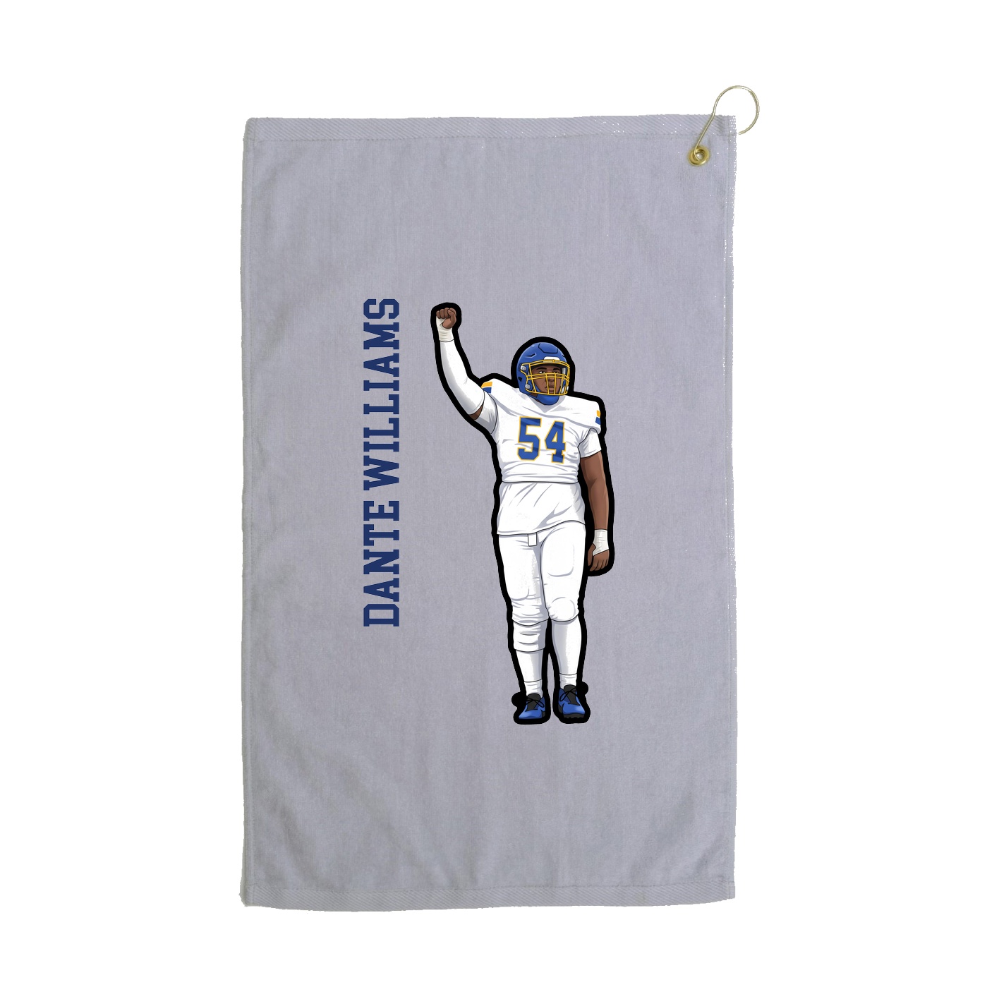 Golf Towel — Name Vertical in Grey