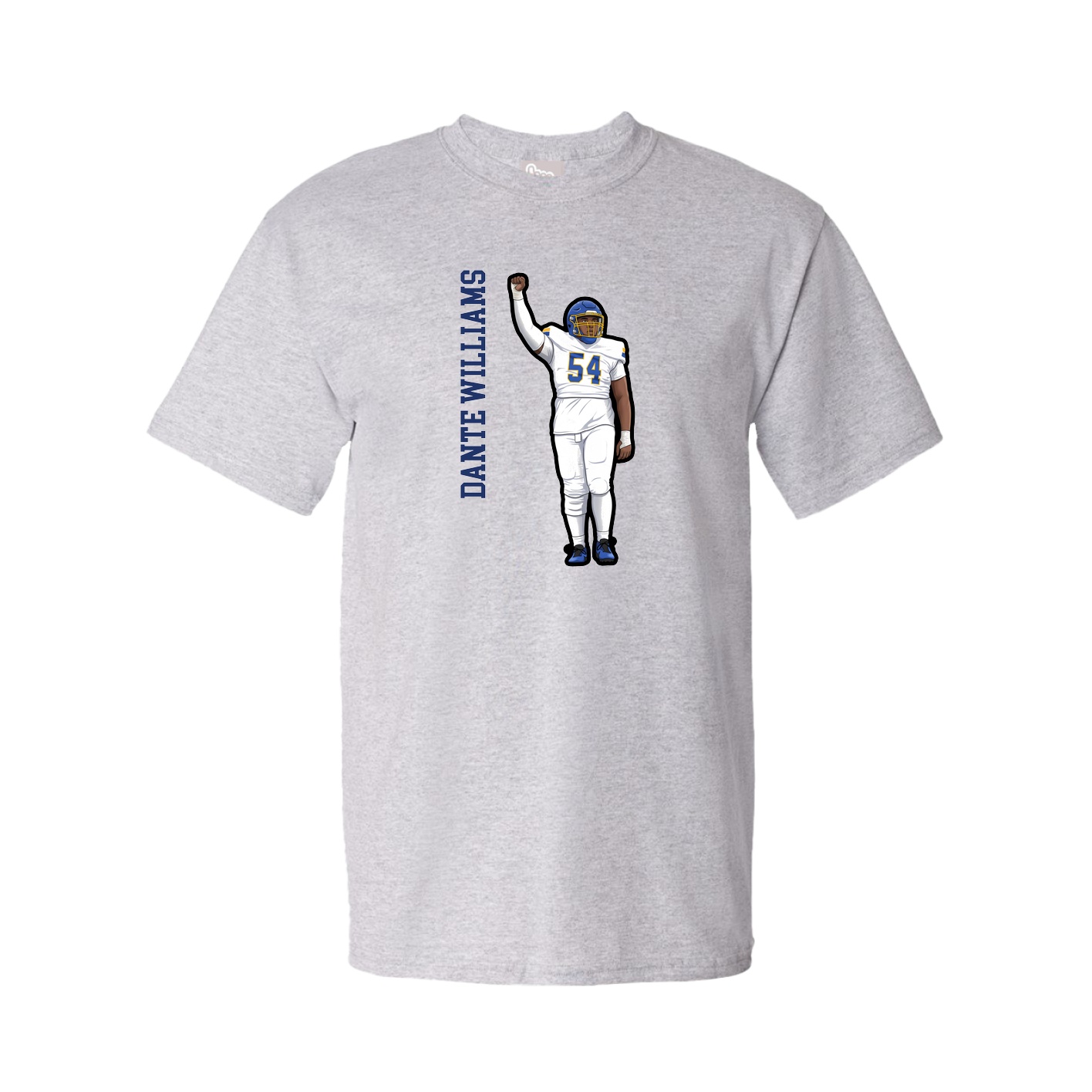 Tee — Name Vertical in Grey